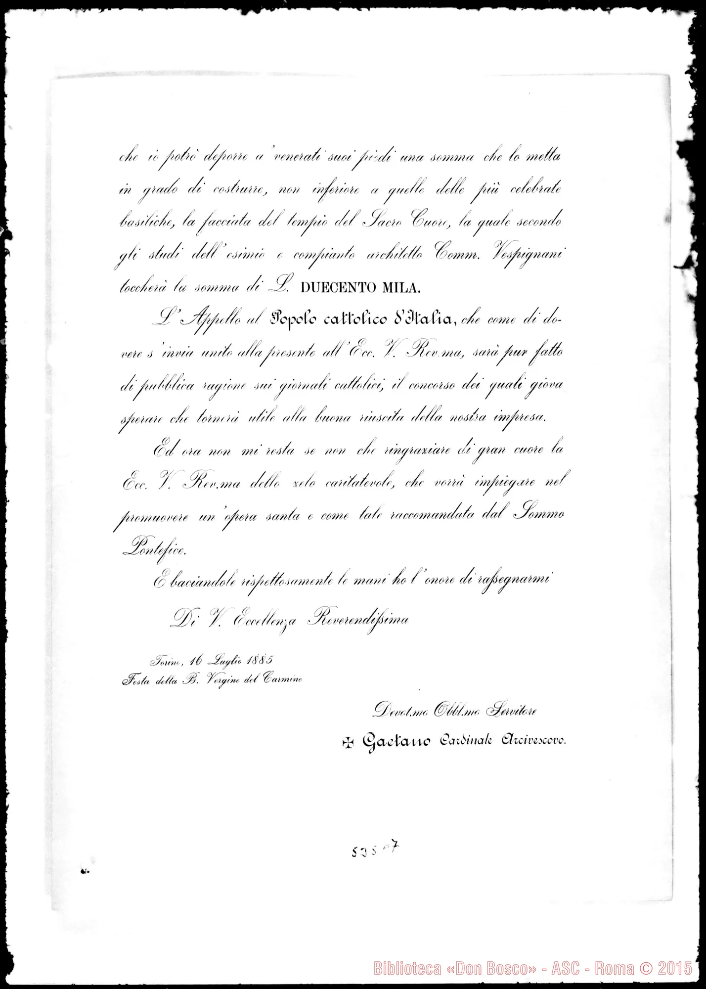 Fotogramma A 7 — Alimonda: Lettera Circolare