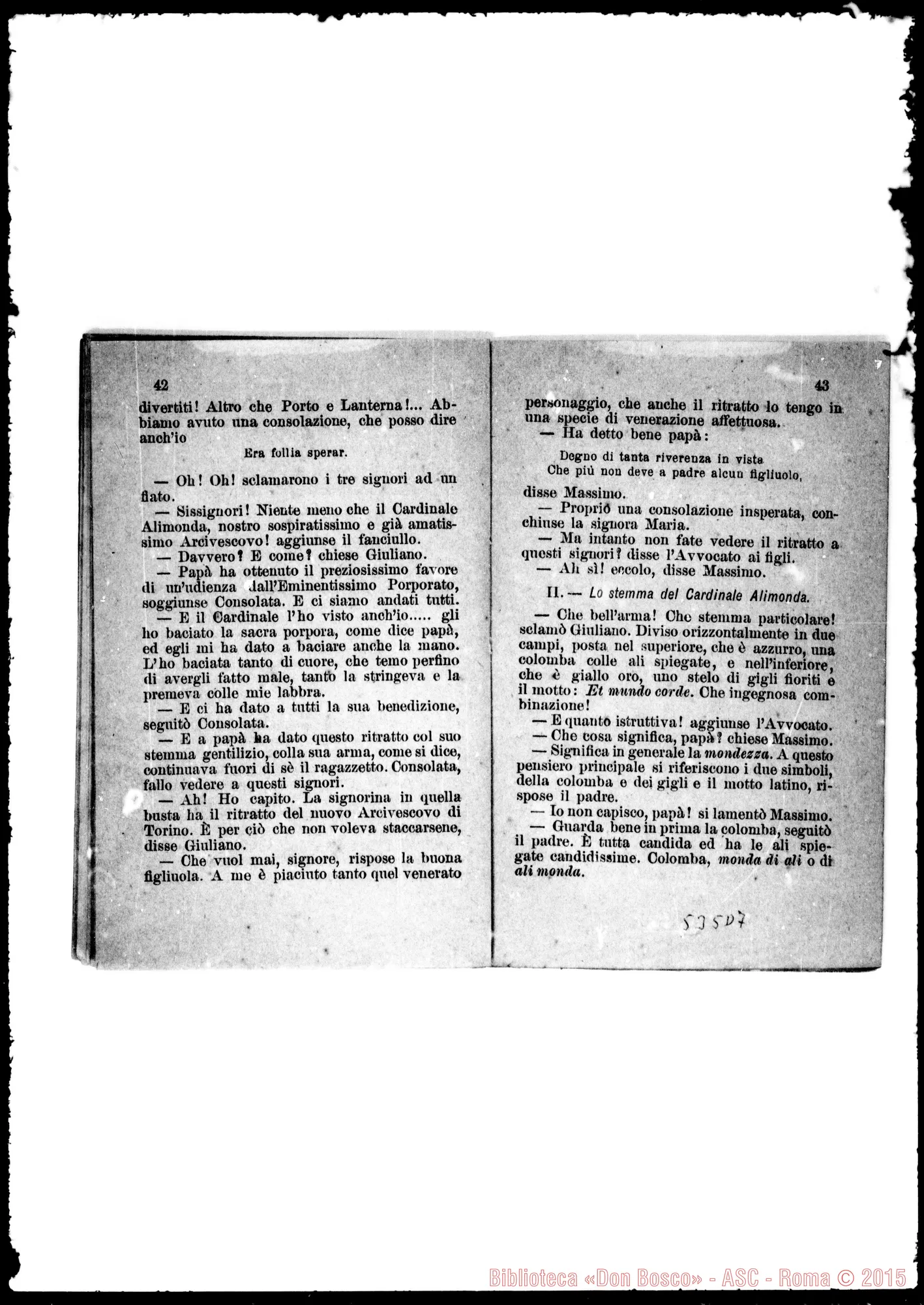 Fotogramma D 7 — «Il Cardinale Gaetano Alimonda». Stampato
