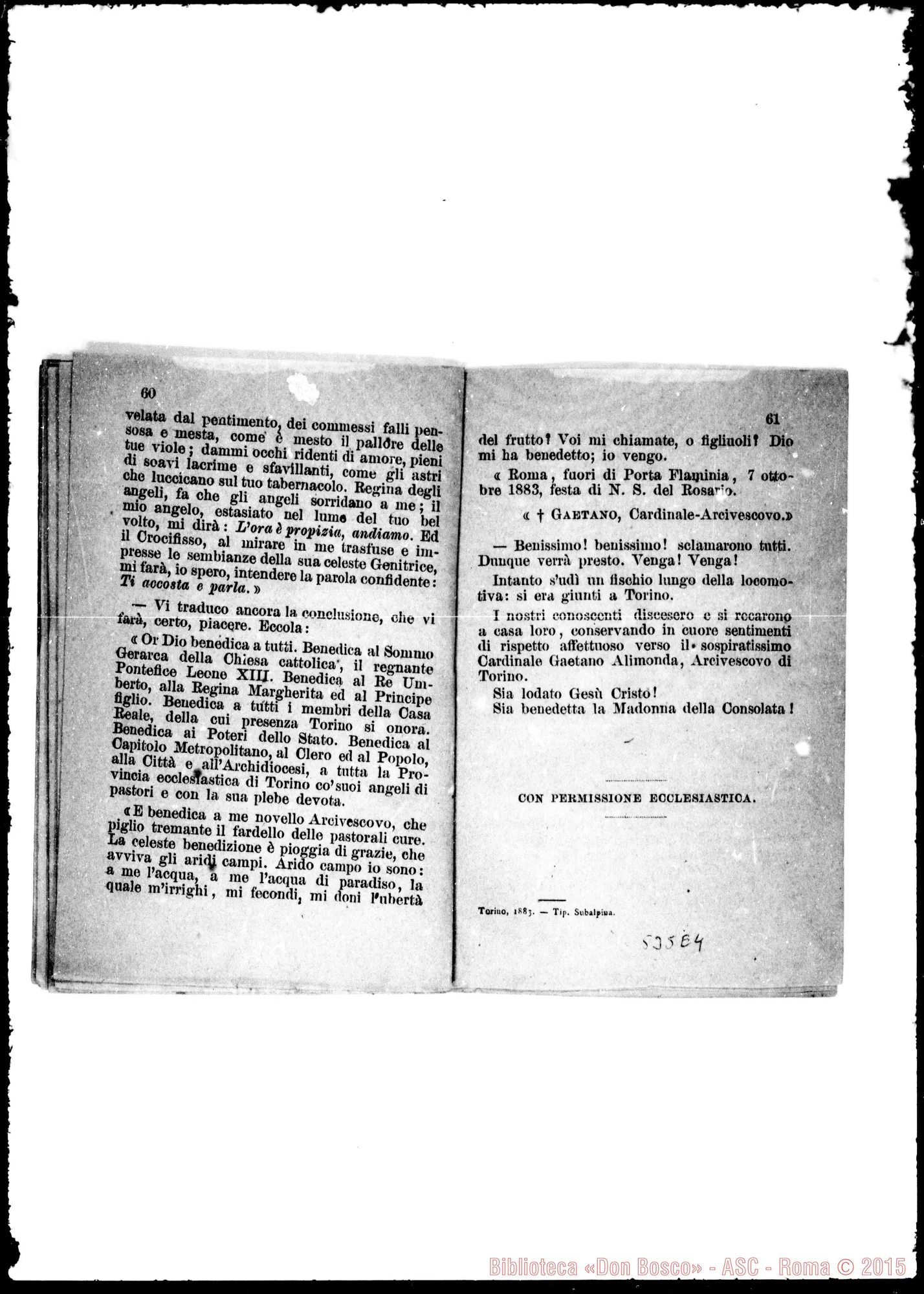 Fotogramma E 4 — «Il Cardinale Gaetano Alimonda». Stampato