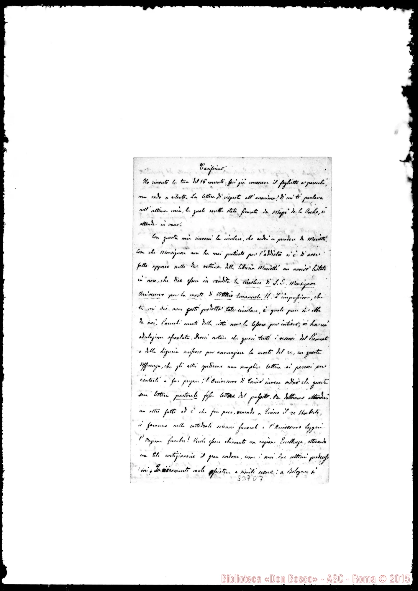 Fotogramma D 7 — Lettera: Anfossi-Francesia
