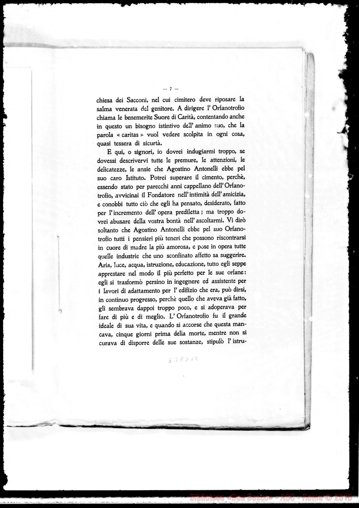 Fotogramma D 12 — Antonelli Agostino. Nella morte del Conte Commendatore Agostino Antonelli