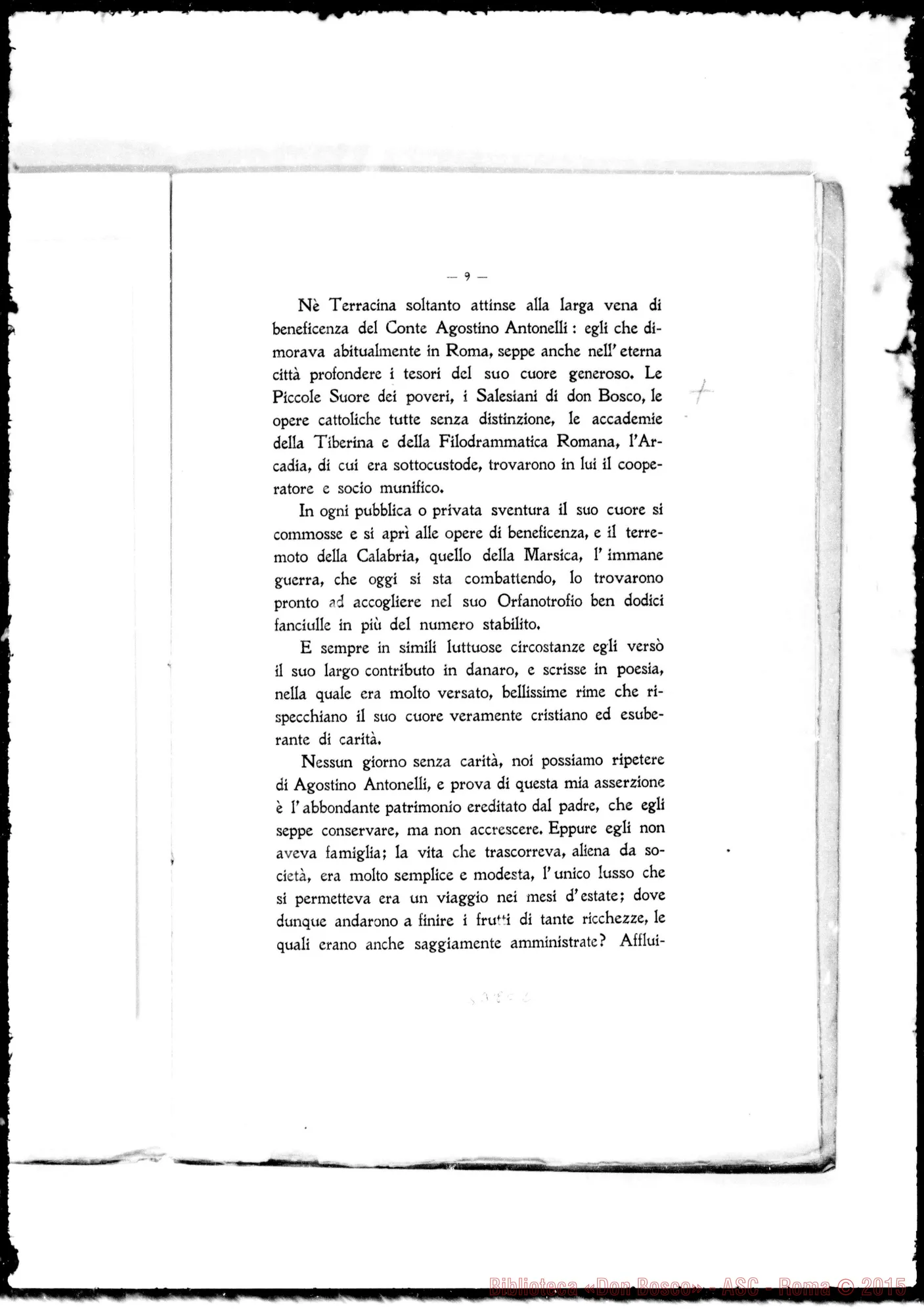 Fotogramma E 2 — Antonelli Agostino. Nella morte del Conte Commendatore Agostino Antonelli