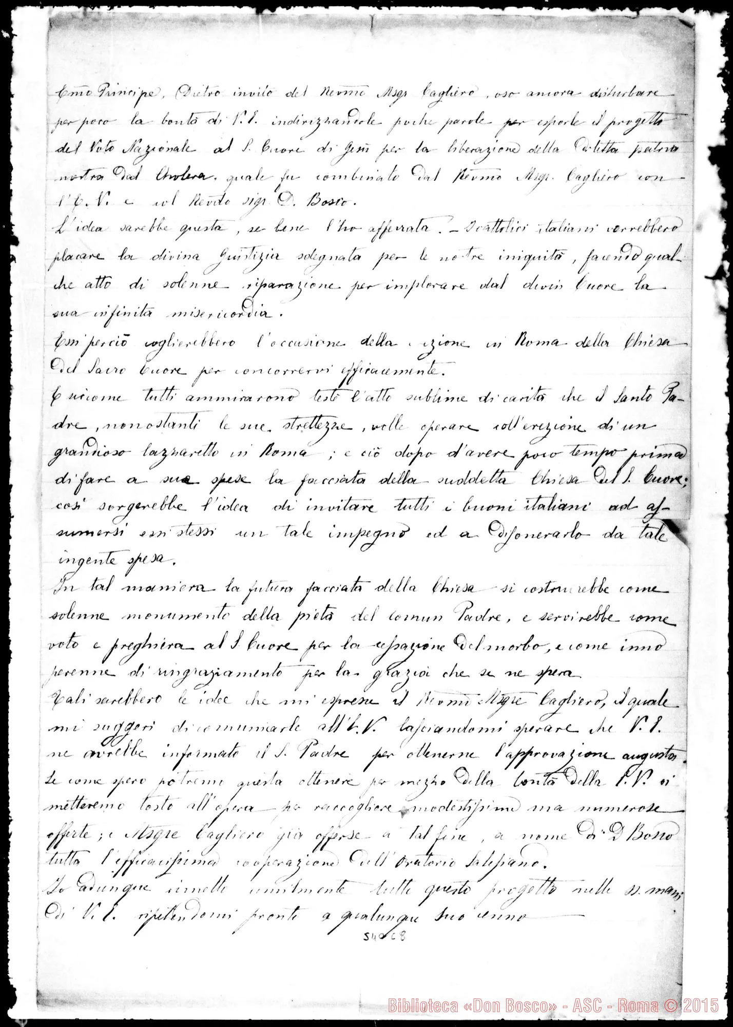 Fotogramma C 8 — Lettera: Balbo-Emin.mo Principe