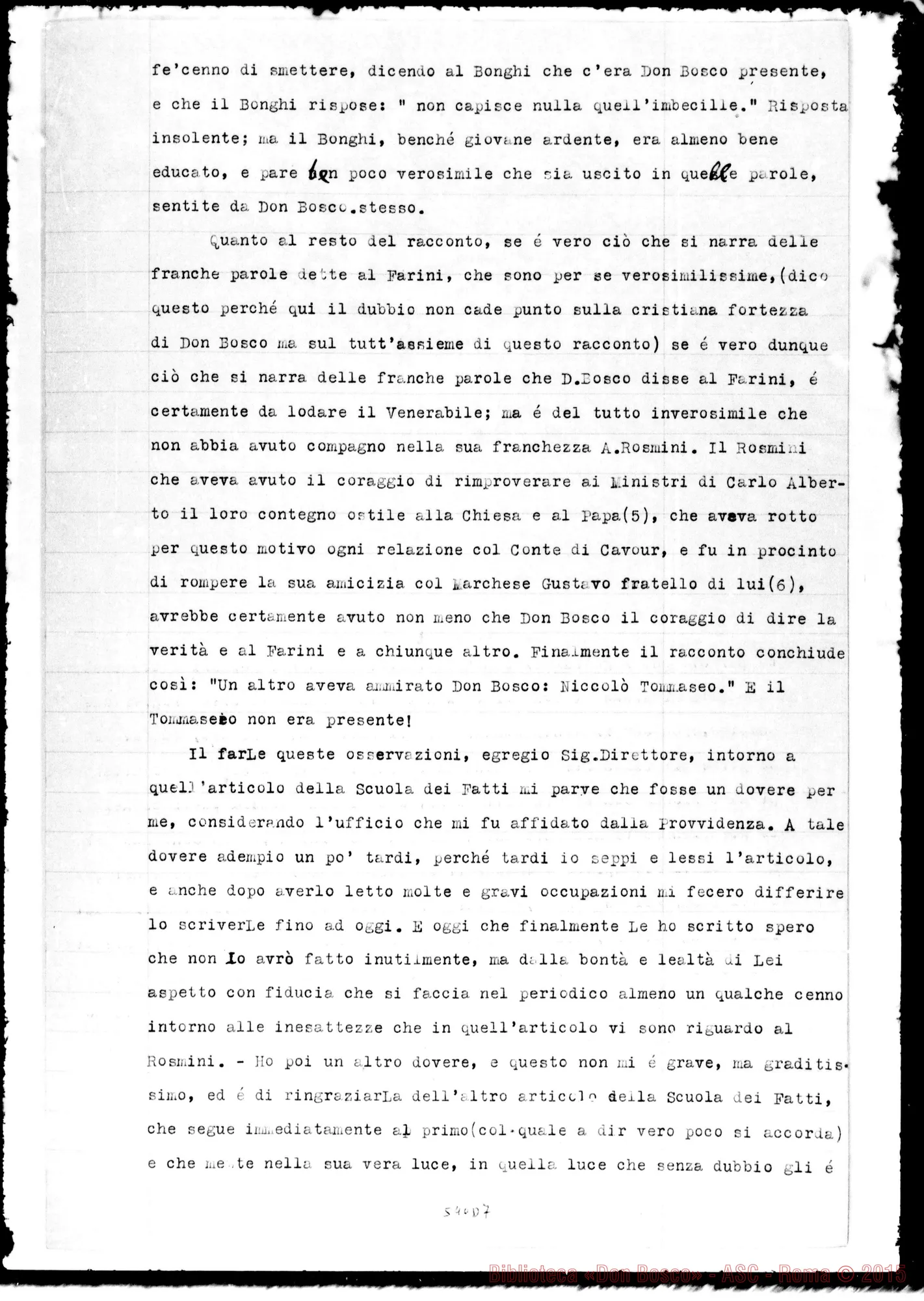 Fotogramma D 7 — Balsari Bernardino, sac.: Lettera Bernardino-Beccuti