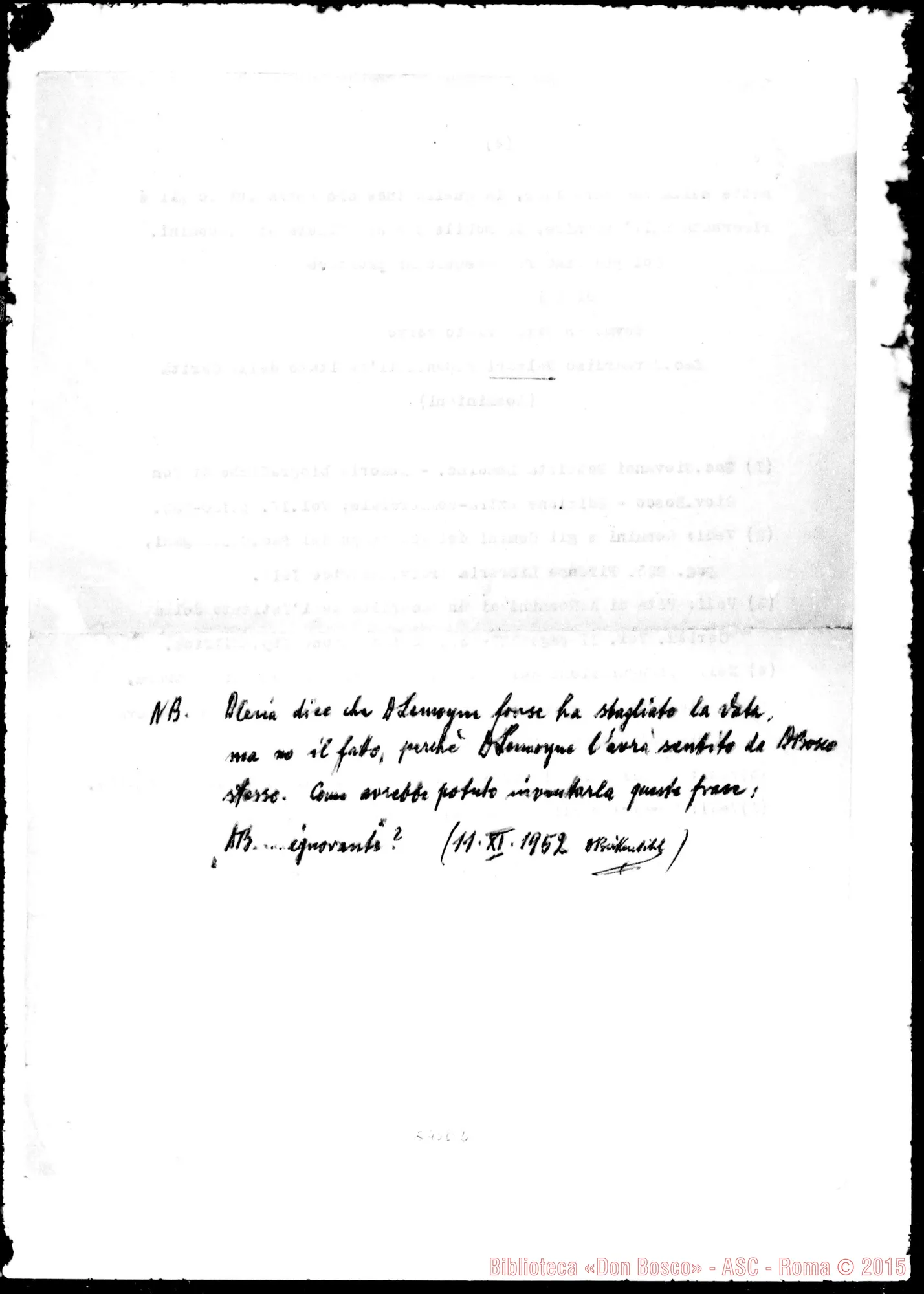 Fotogramma E 2 — Precisazioni intorno A un fatto delle M.B.