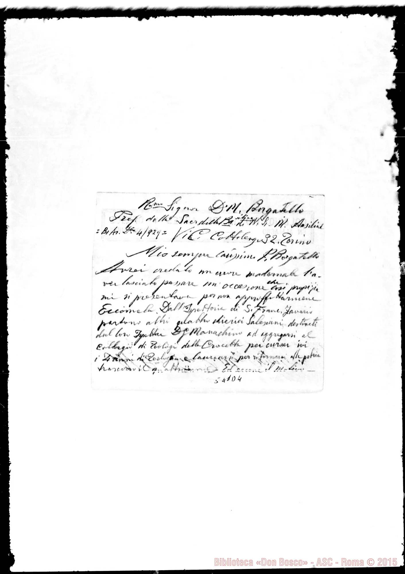 Fotogramma D 4 — Beauvoir-Maggiorino Borgatello. Originale