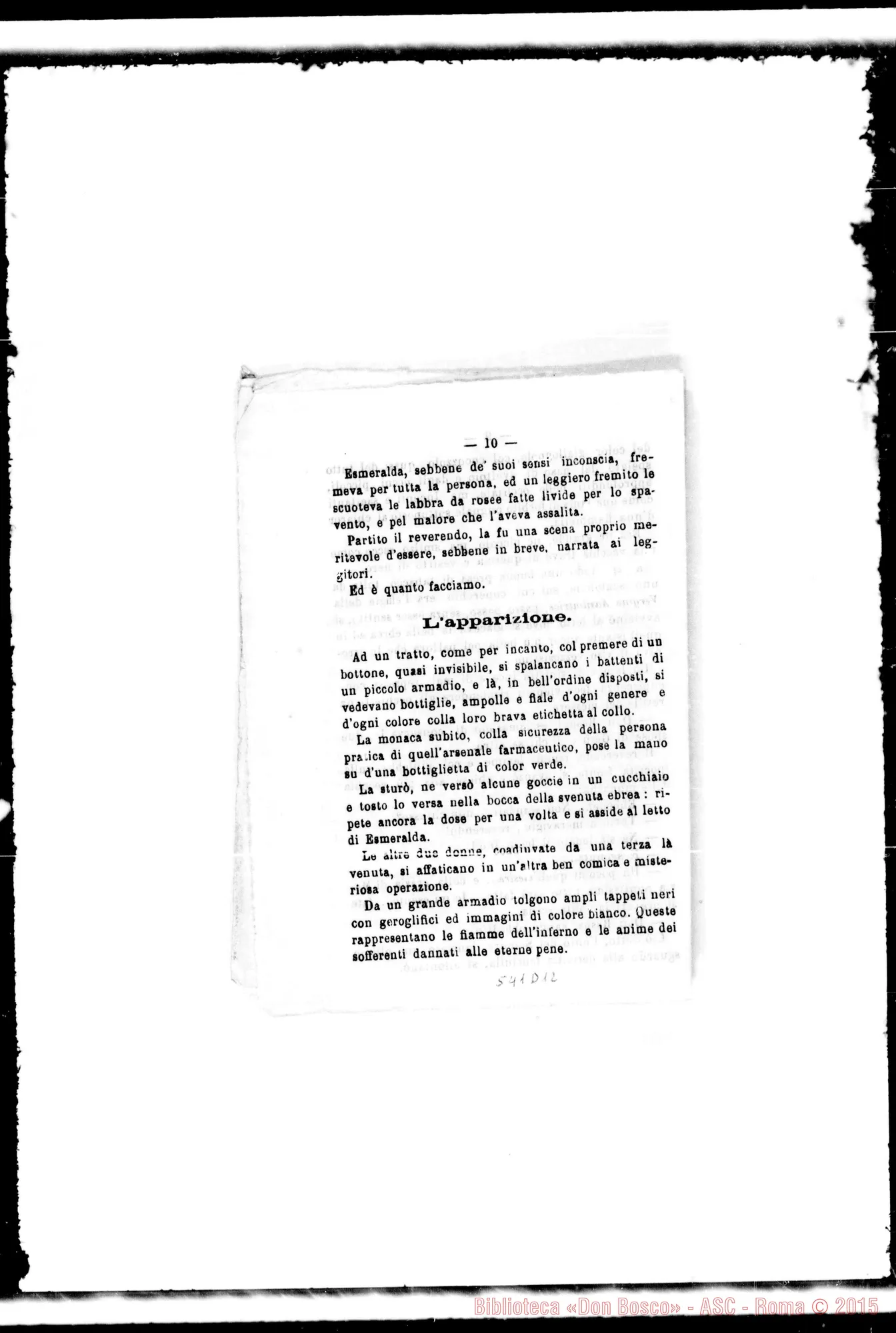 Fotogramma D 12 — Bedarida Annetta. «Un’Ebrea monaca per forza». Stampato