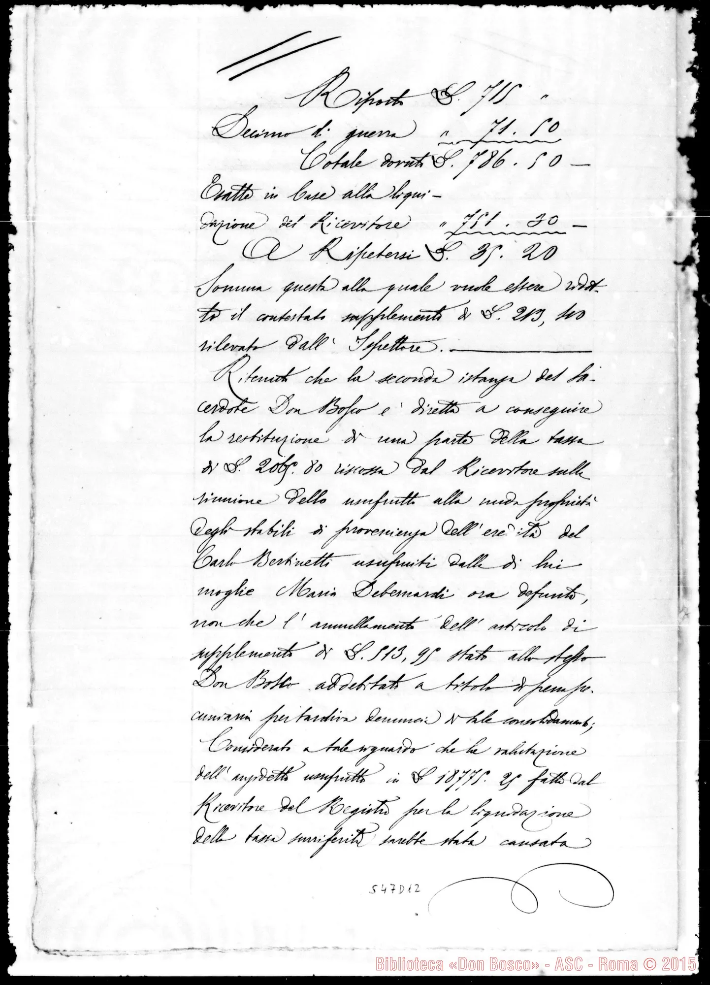 Fotogramma D 12 — Decreto