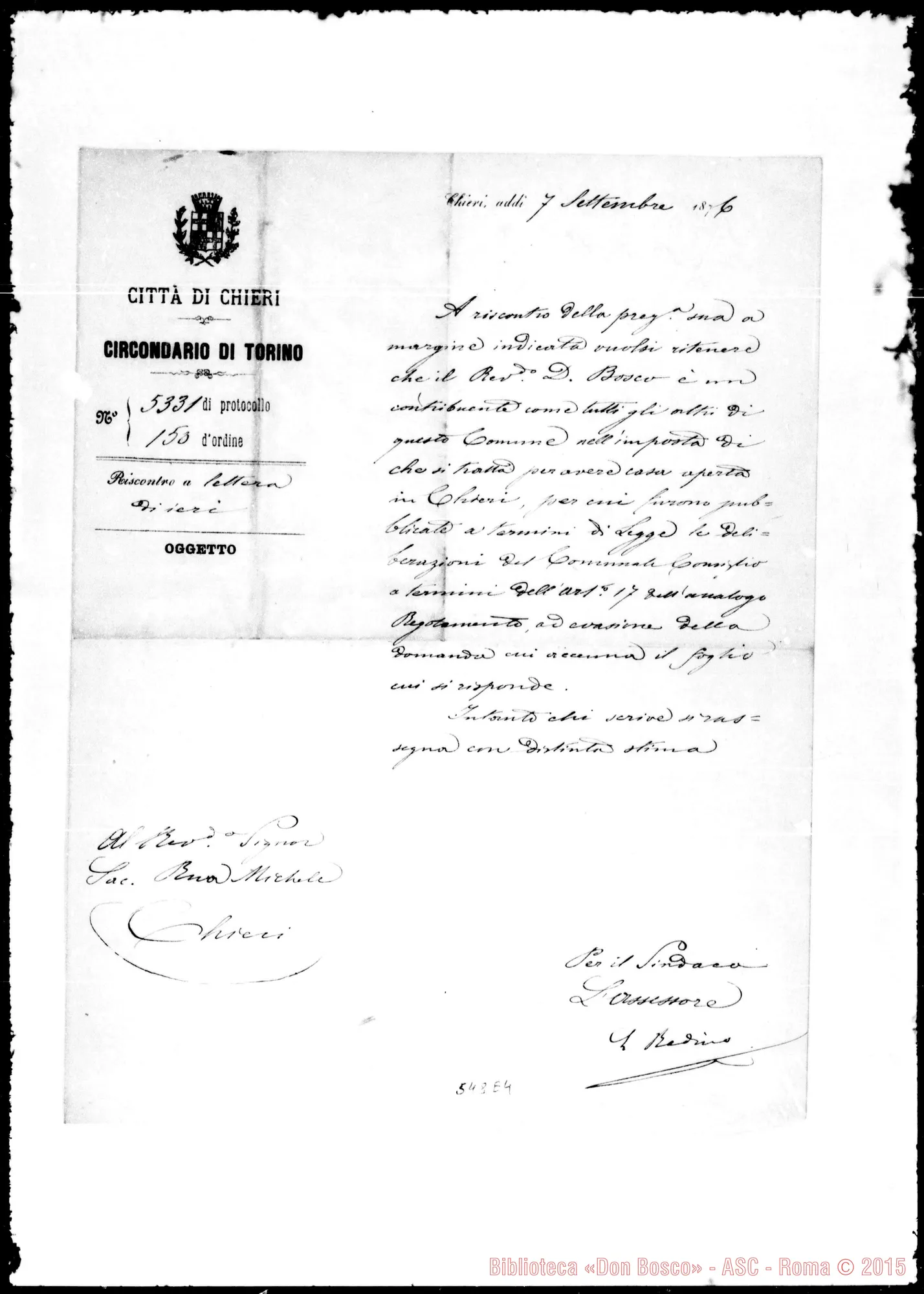 Fotogramma E 4 — Sindaco Chieri-Rua