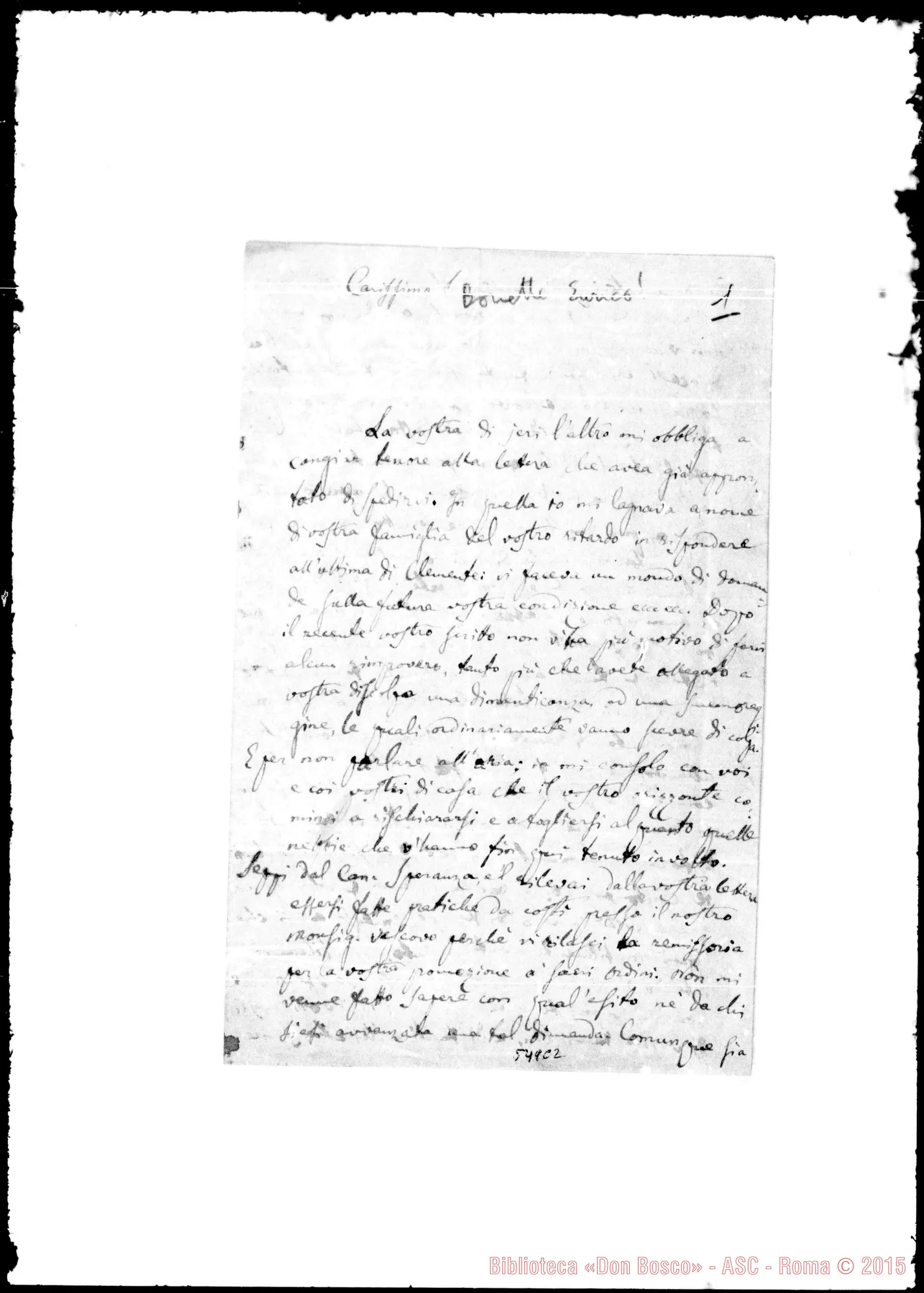 Fotogramma C 2 — Berzi Momolo, sac.: Lettera Berzi-Bonetti