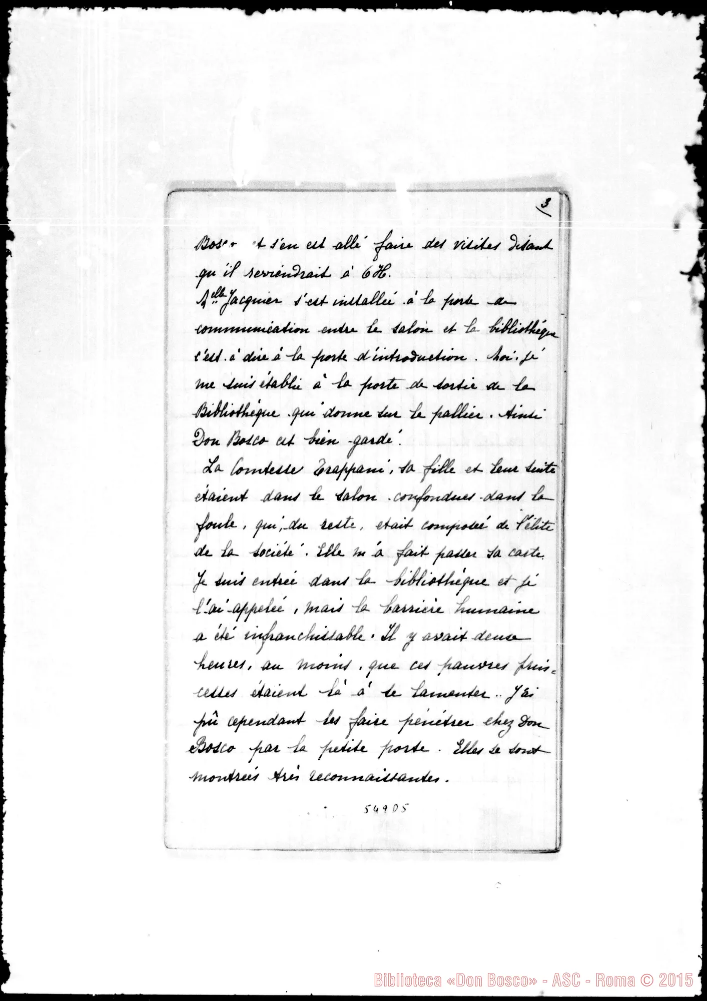 Fotogramma D 5 — Bethford. Relazione di mademoiselle Bethford intorno al soggiorno a Parigi