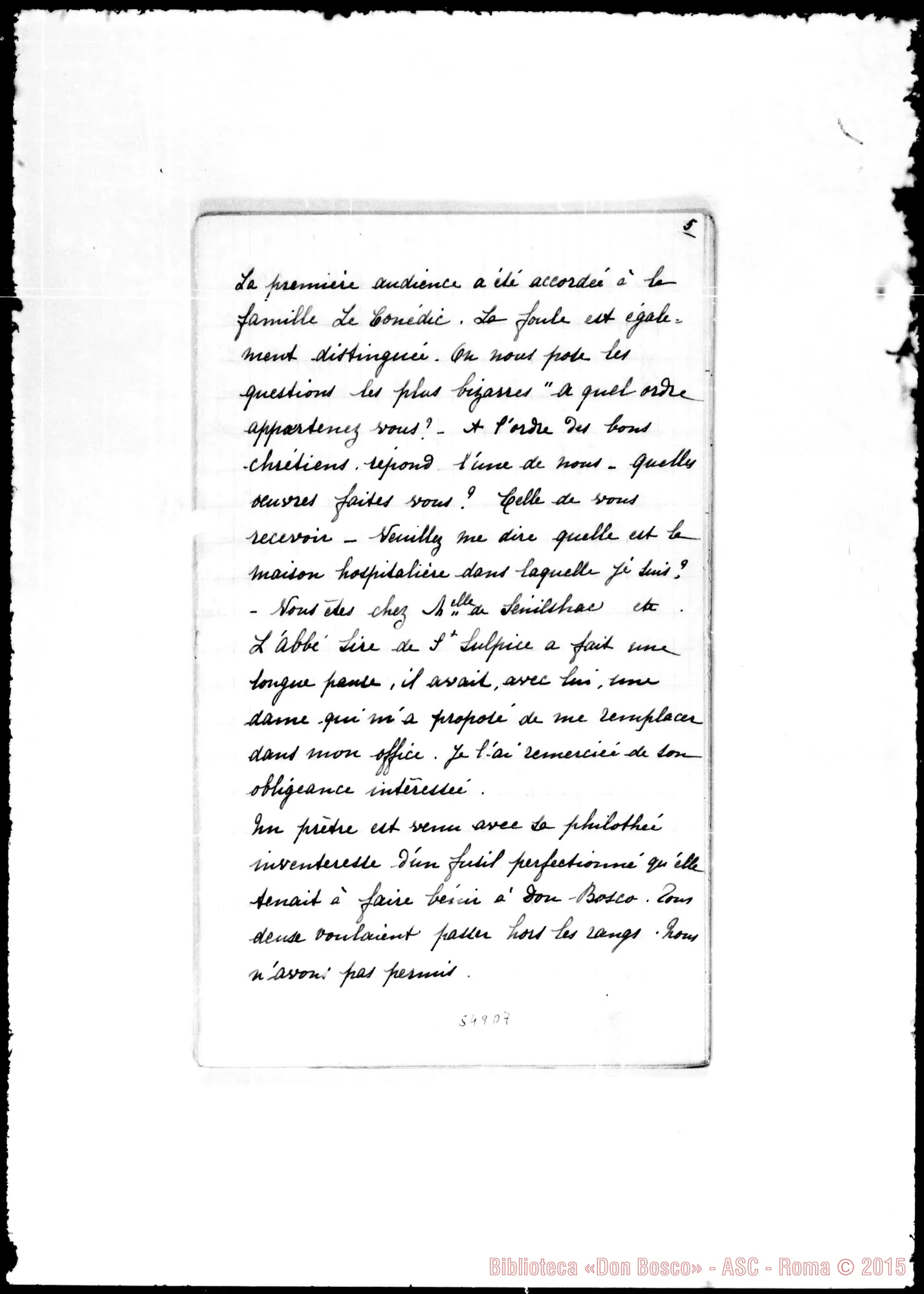 Fotogramma D 7 — Bethford. Relazione di mademoiselle Bethford intorno al soggiorno a Parigi