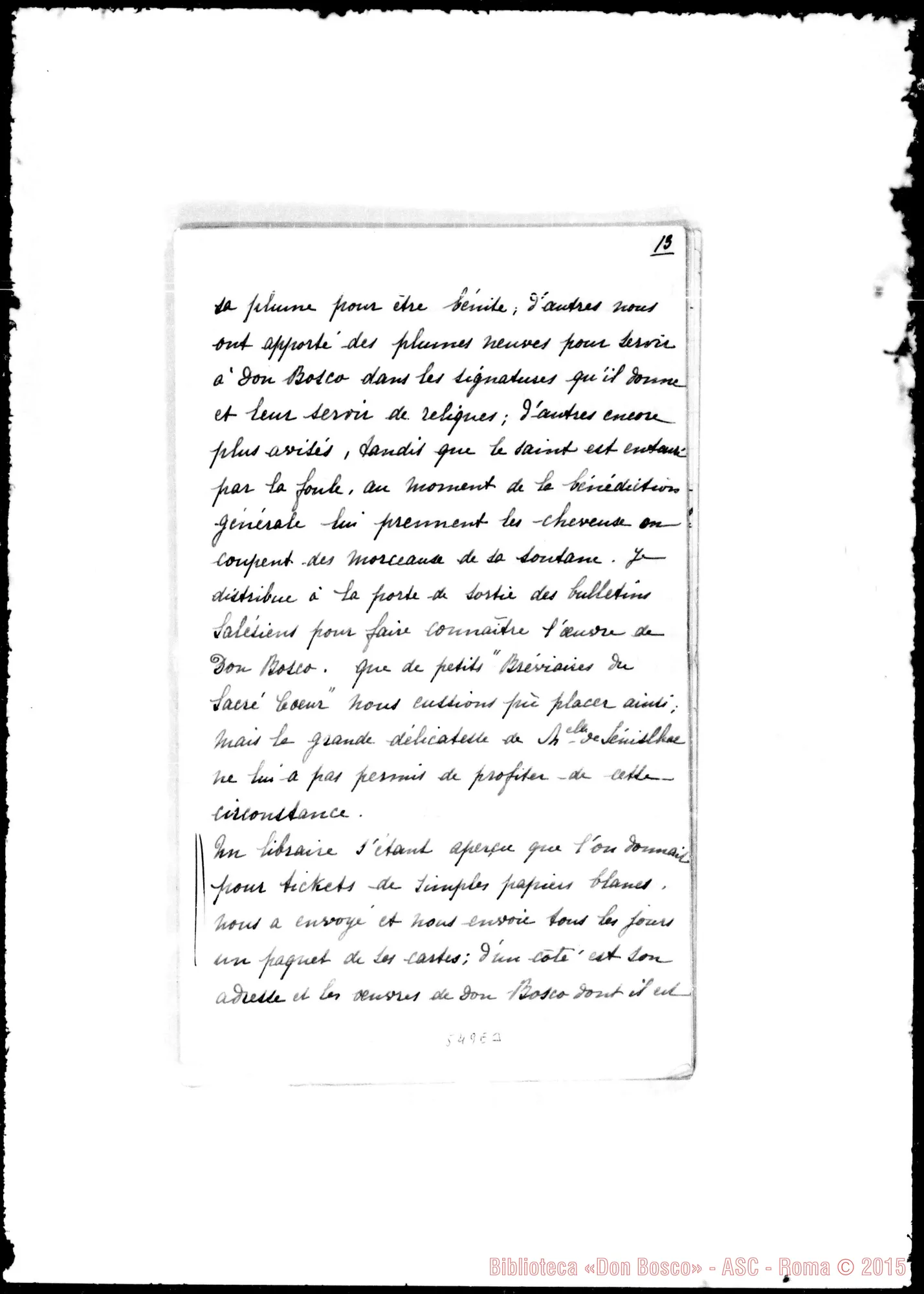 Fotogramma E 3 — Bethford. Relazione di mademoiselle Bethford intorno al soggiorno a Parigi