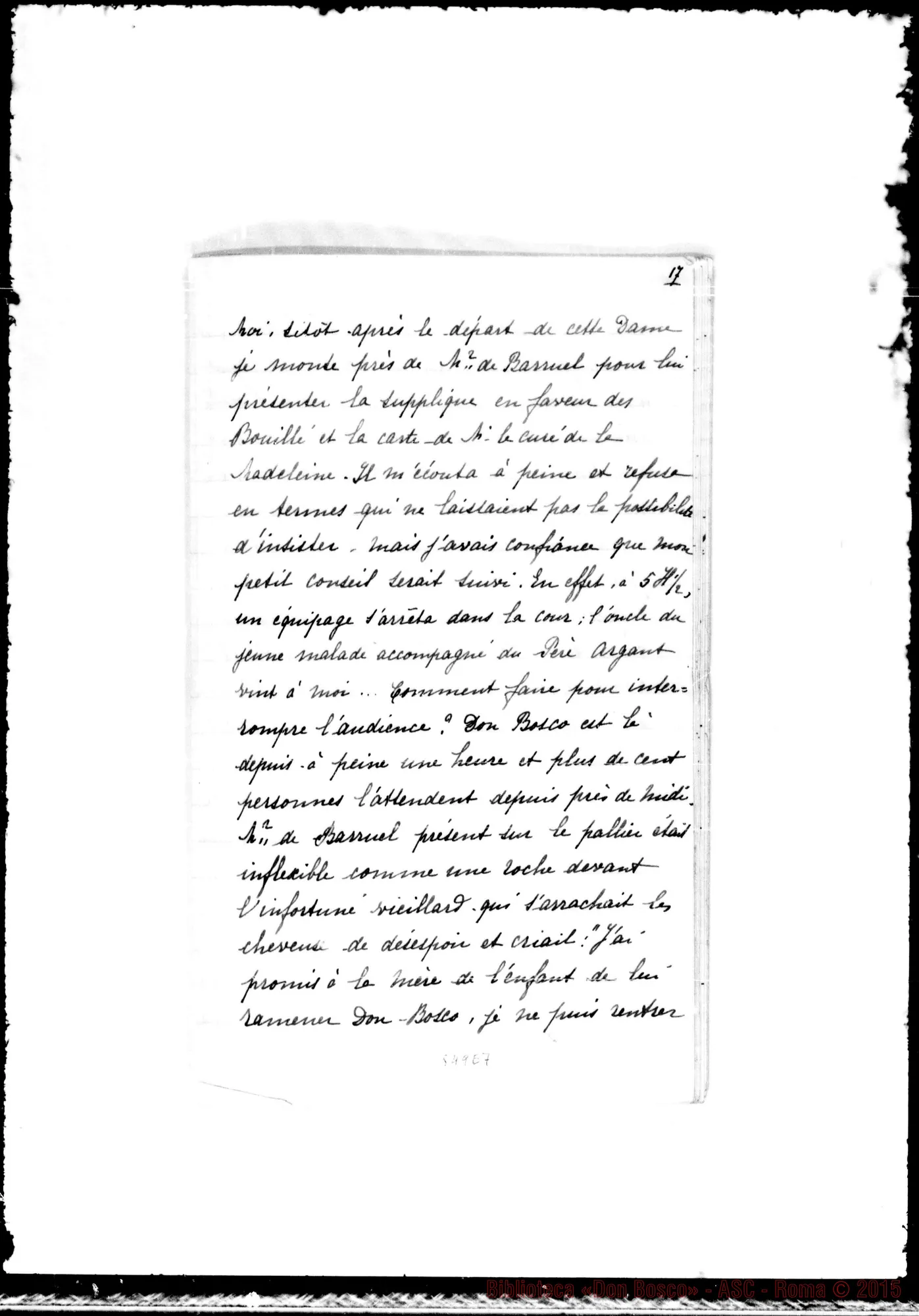 Fotogramma E 7 — Bethford. Relazione di mademoiselle Bethford intorno al soggiorno a Parigi