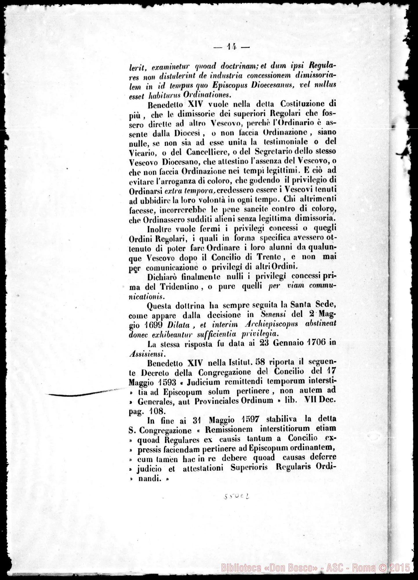 Fotogramma C 2 — Bianchi Raimondo, sac. O.P., consultore della S.C. VV. E RR. «Extra tempora»