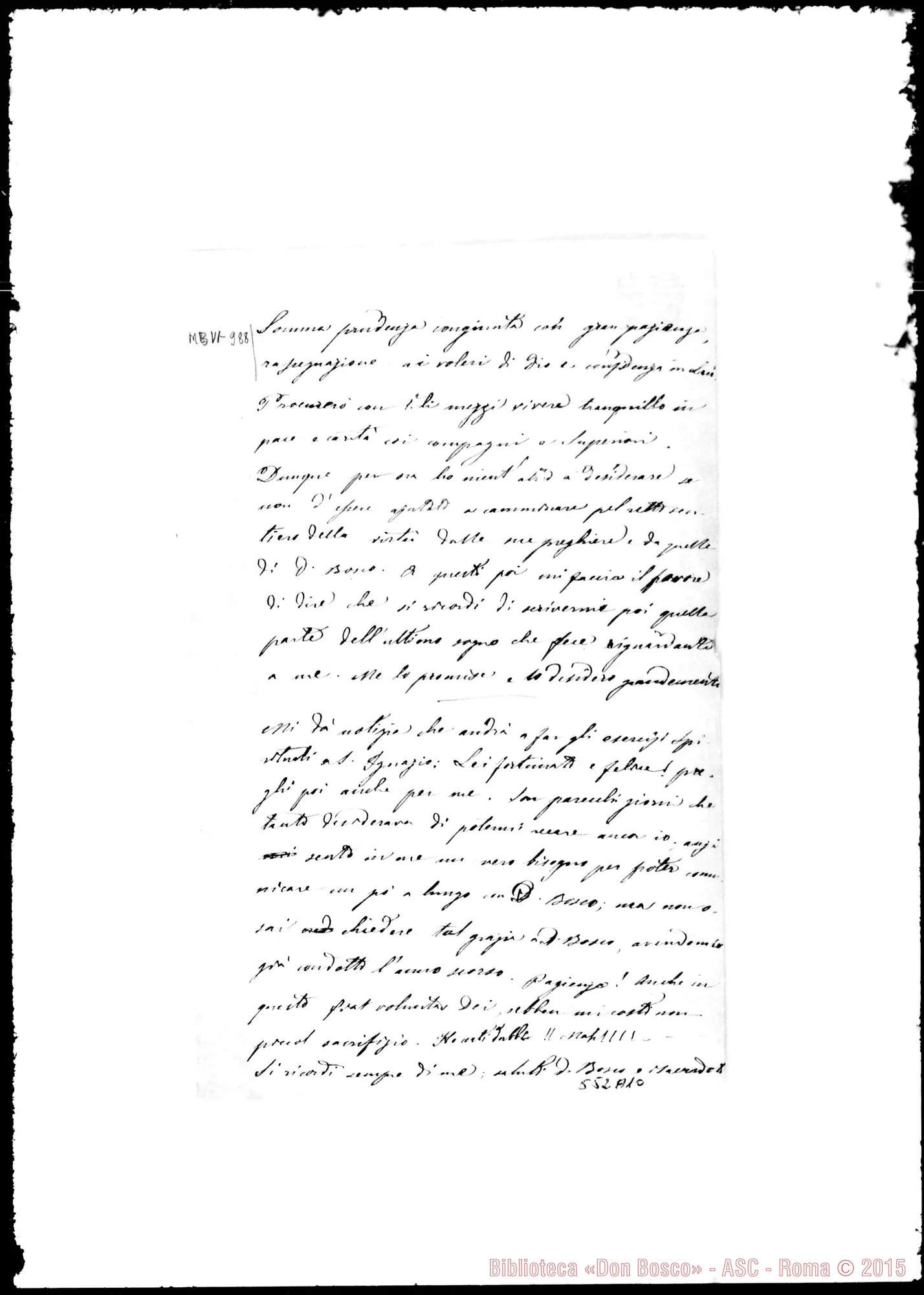 Fotogramma A 10 — Lettera Boggero-Cav. Oreglia Federico