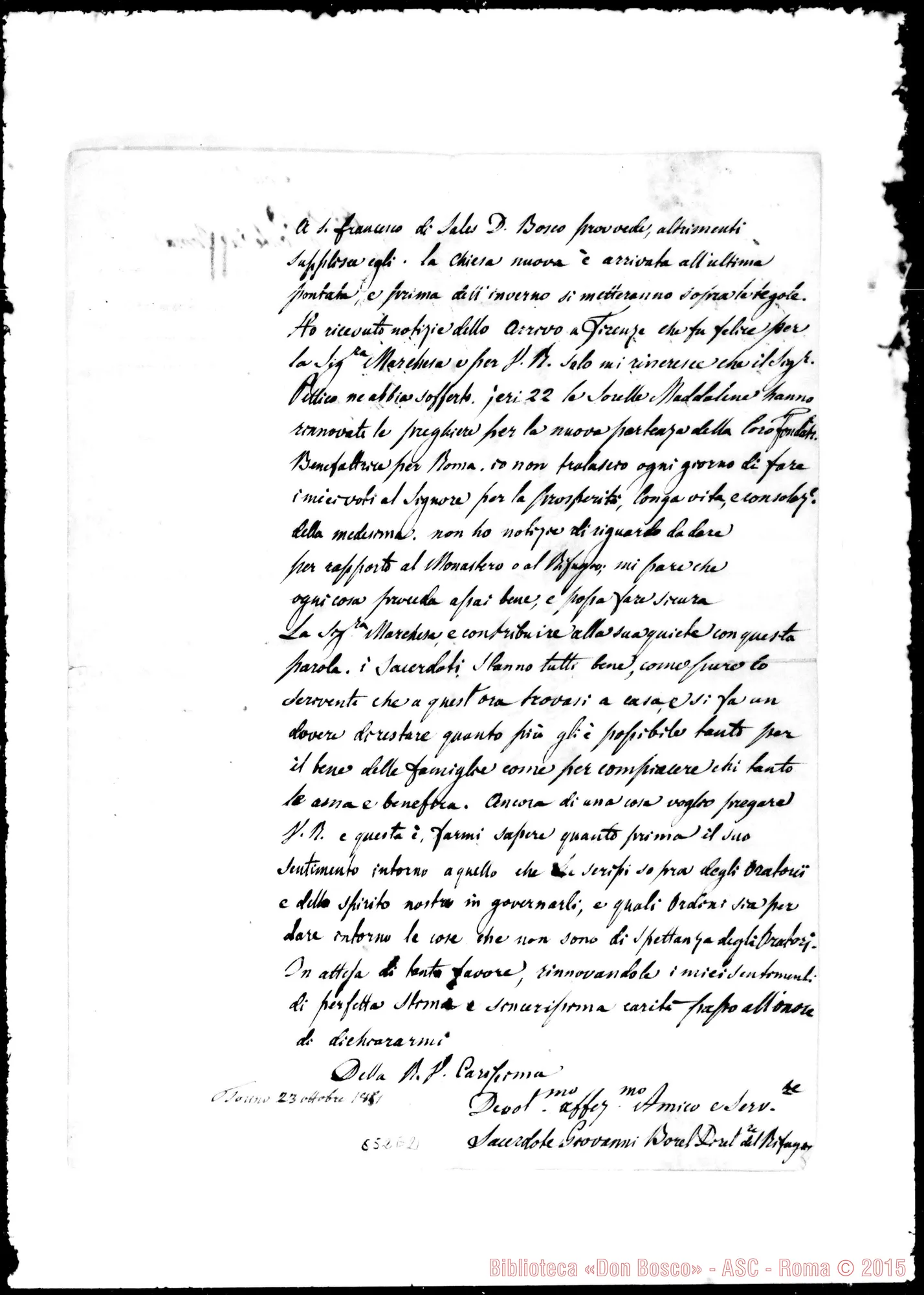 Fotogramma E 2 — Lettera originale: Borei-Don Ponte