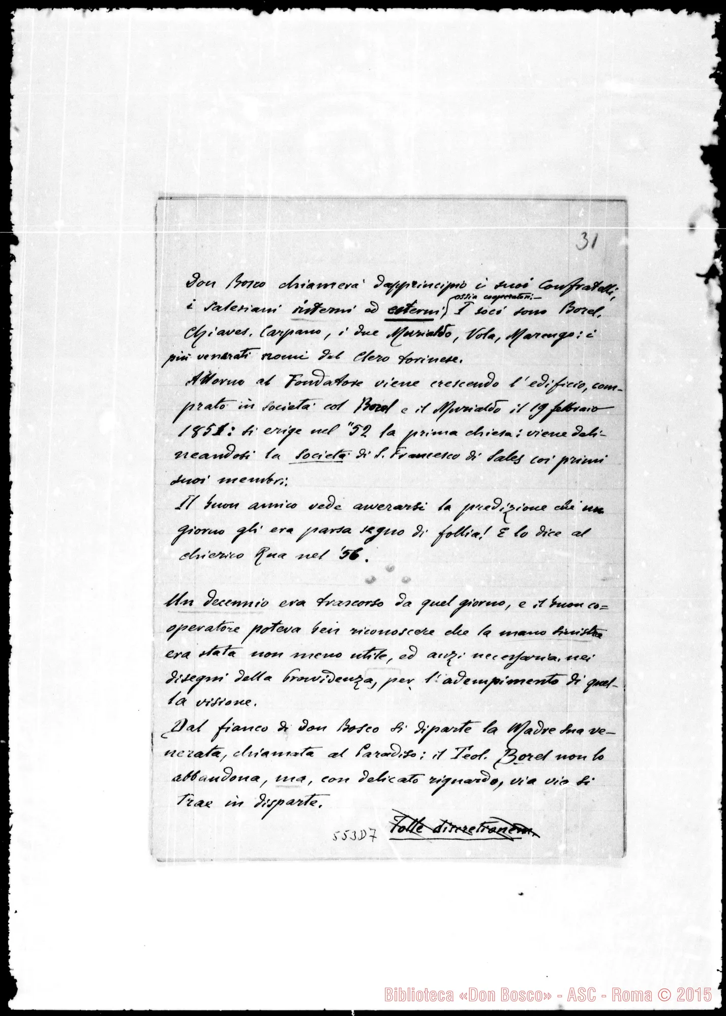 Fotogramma D 7 — D. Caviglia: «L’Amico di D. Bosco…»