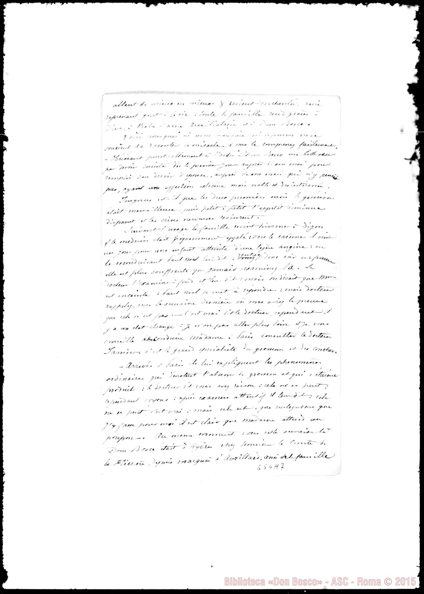 Fotogramma A 7 — Borillon, Madame. Relazione di una guarigione miracolosa…