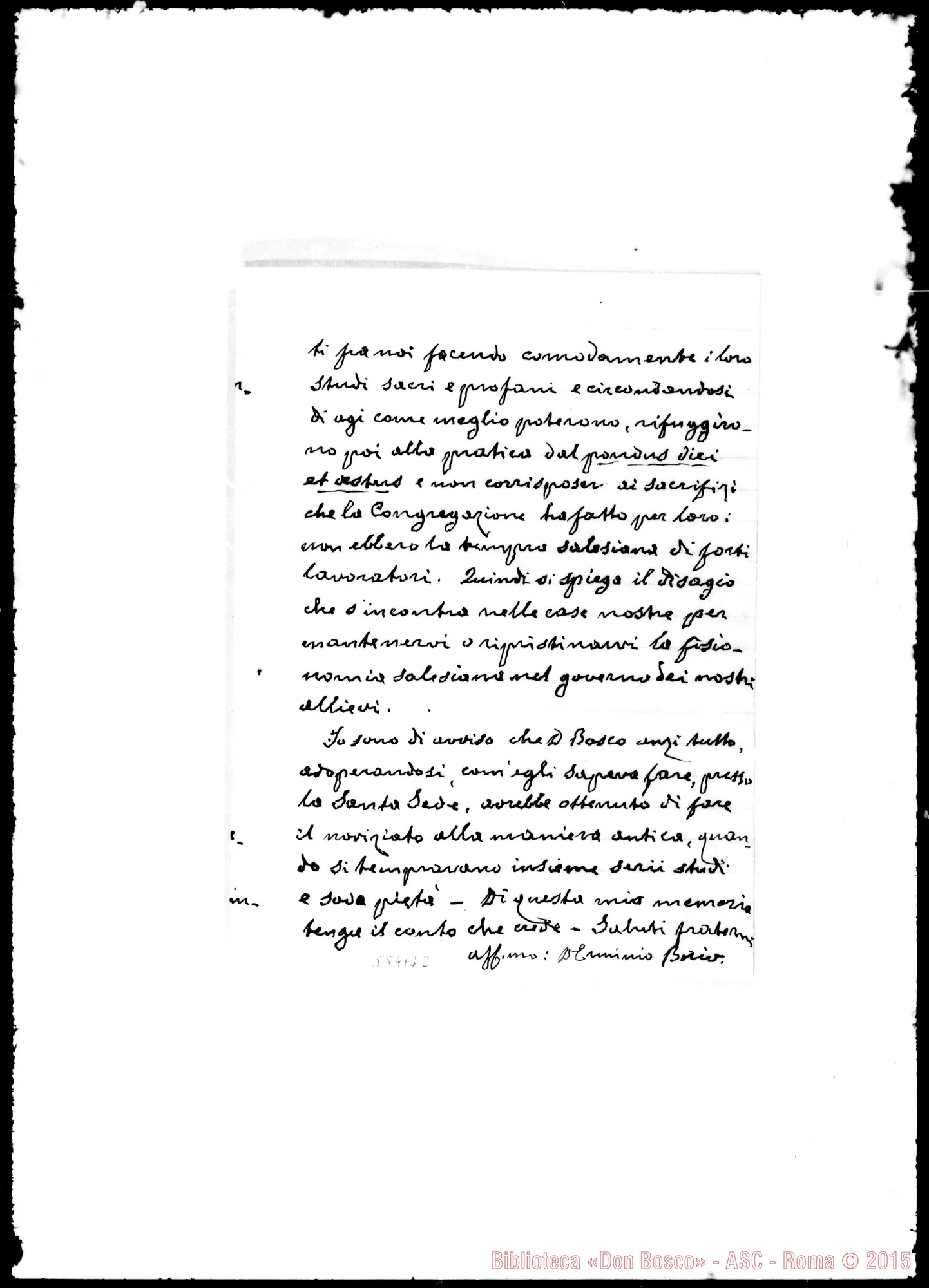 Fotogramma B 2 — Lettera: Don Borio-D. Ceria