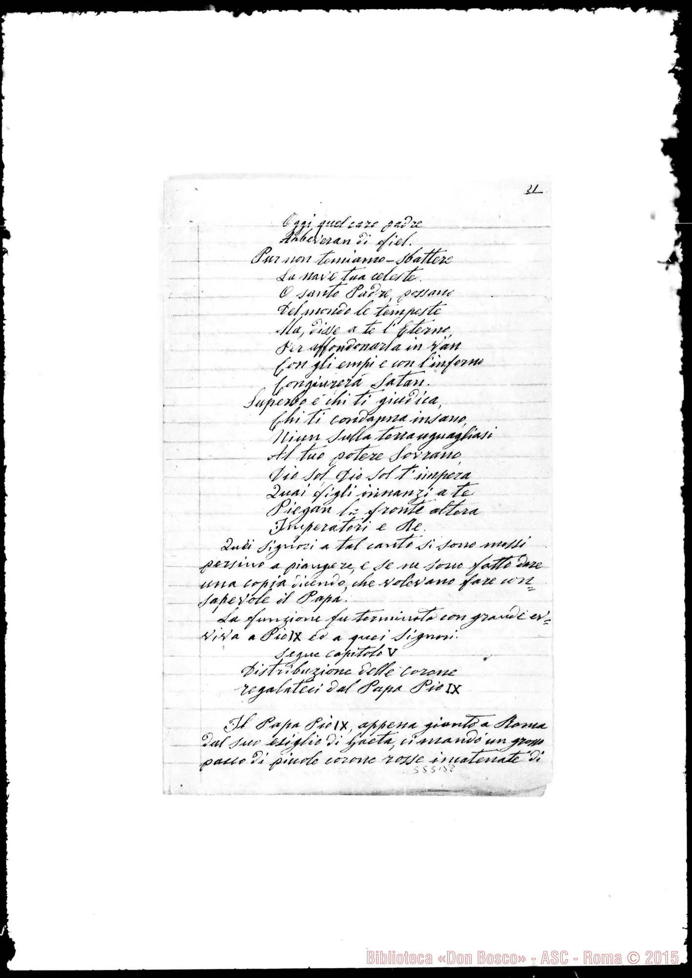 Fotogramma B 8 — Brosio Giuseppe, «Il Bersagliere». Memoria di G. Brosio…