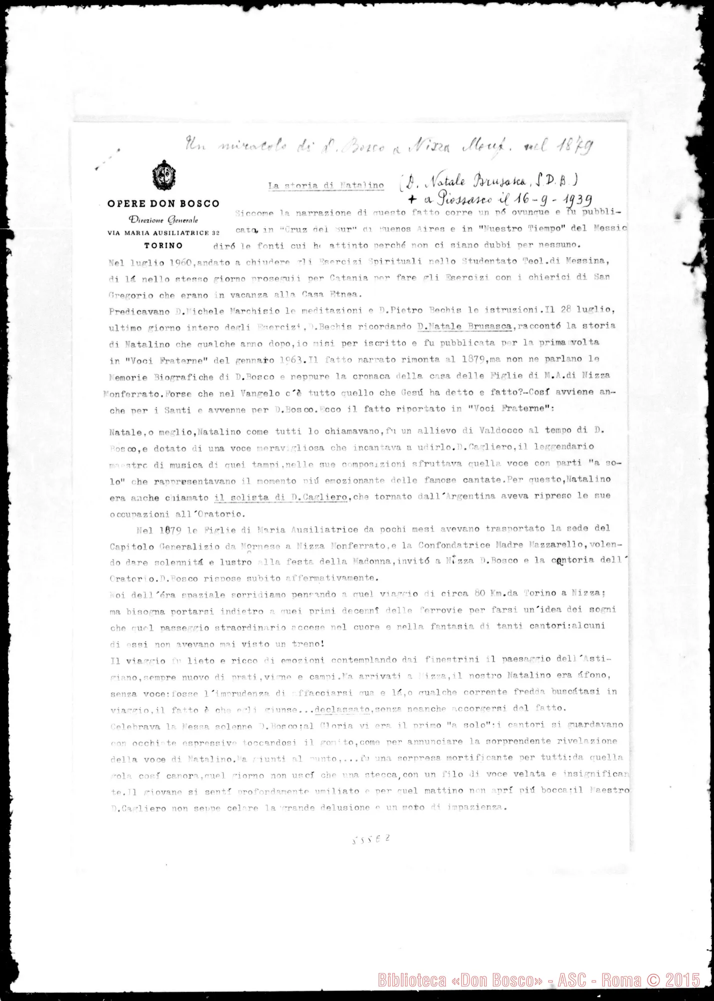Fotogramma E 2 — Schiarimenti sulla vita di Natalino
