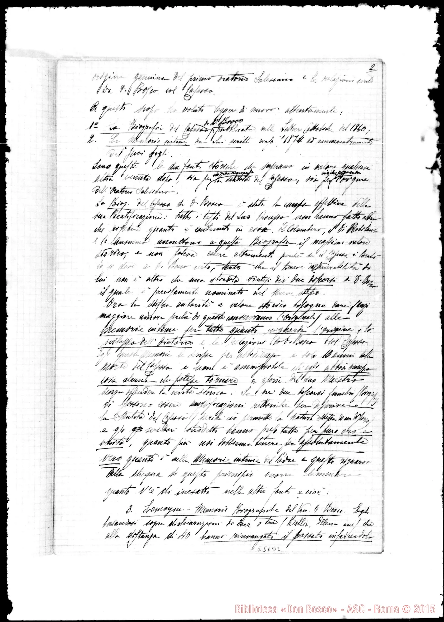 Fotogramma B 2 — D. Abbondio Anzini sulla genuina origine dell’Oratorio