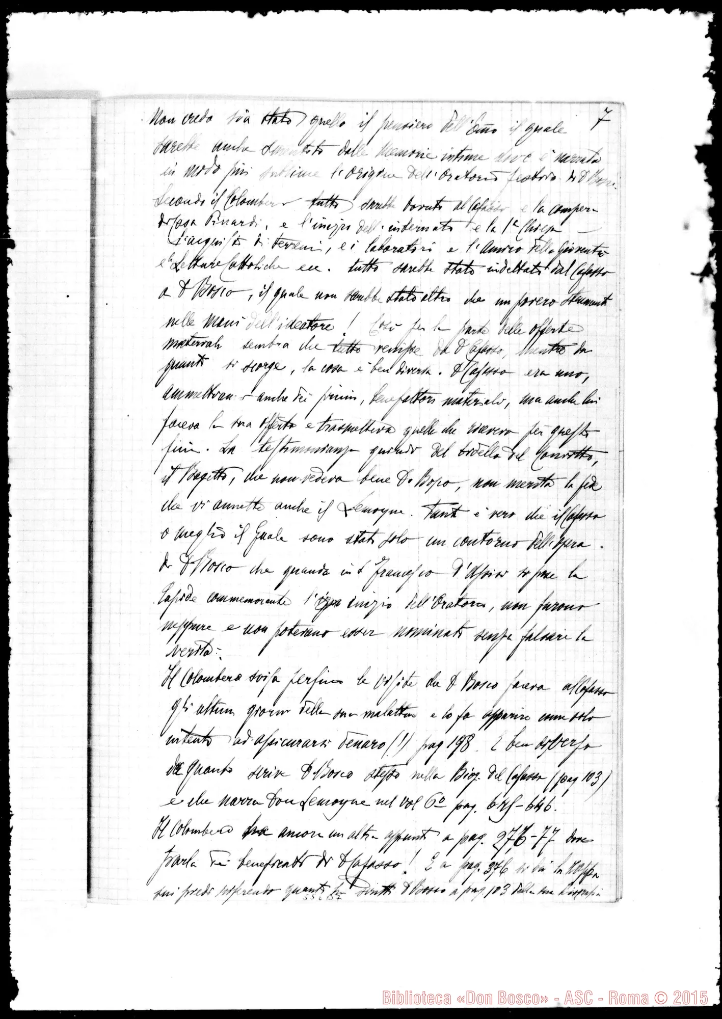 Fotogramma B 7 — D. Abbondio Anzini sulla genuina origine dell’Oratorio