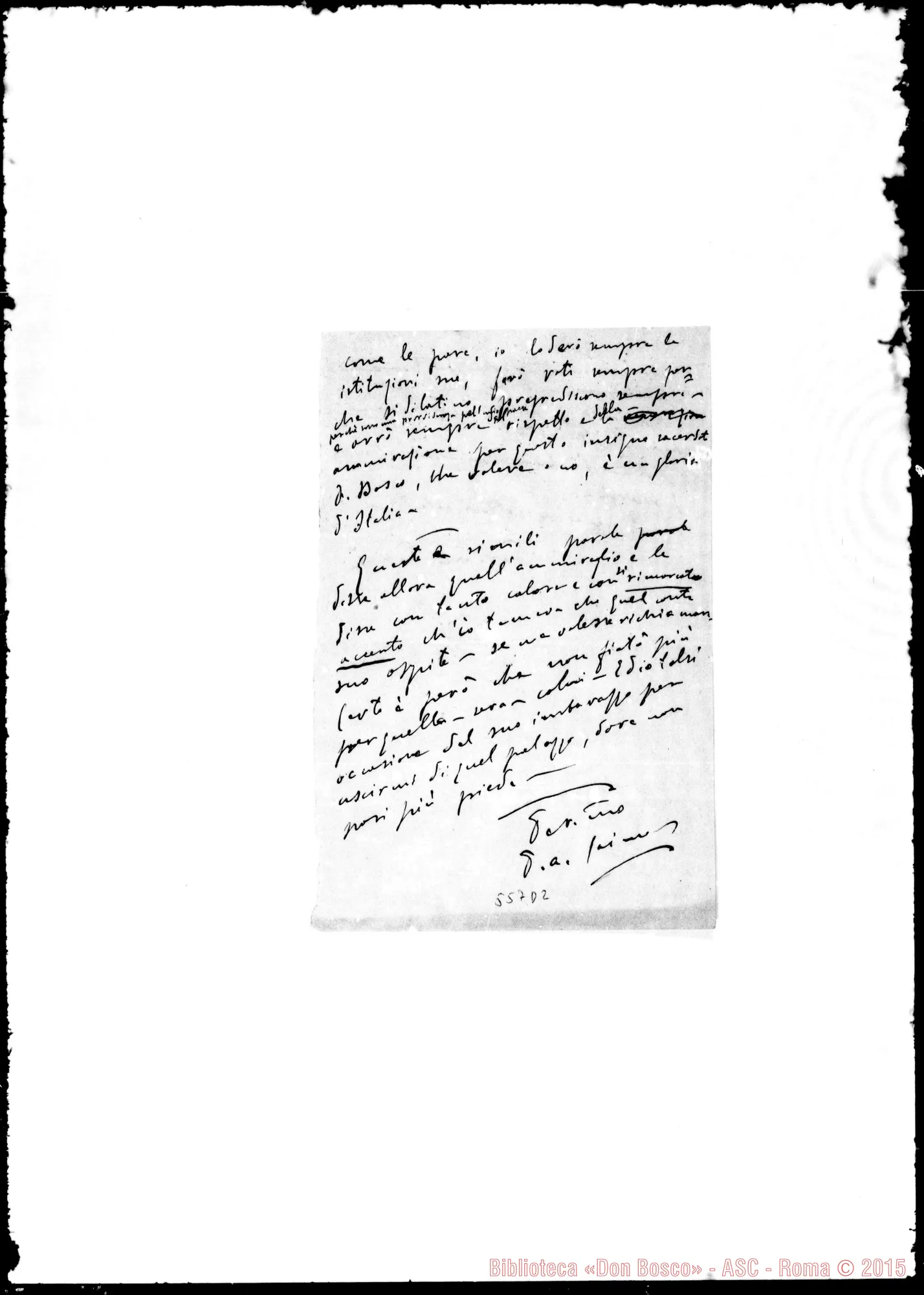 Fotogramma D 2 — Caimo Angelo, sac. SDB. D. Caimo-Lemoyne
