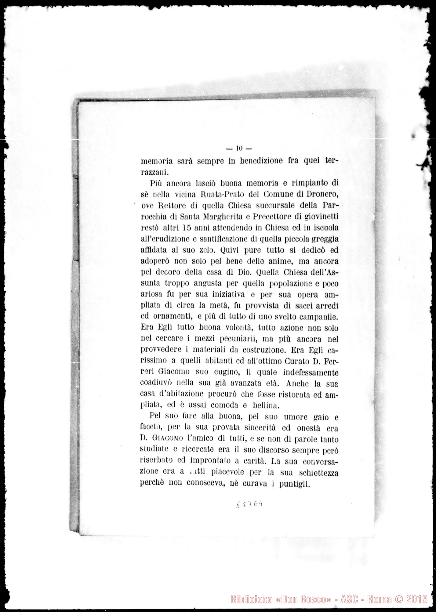 Fotogramma E 4 — Calandri Giacomo, sac. Breve necrologia