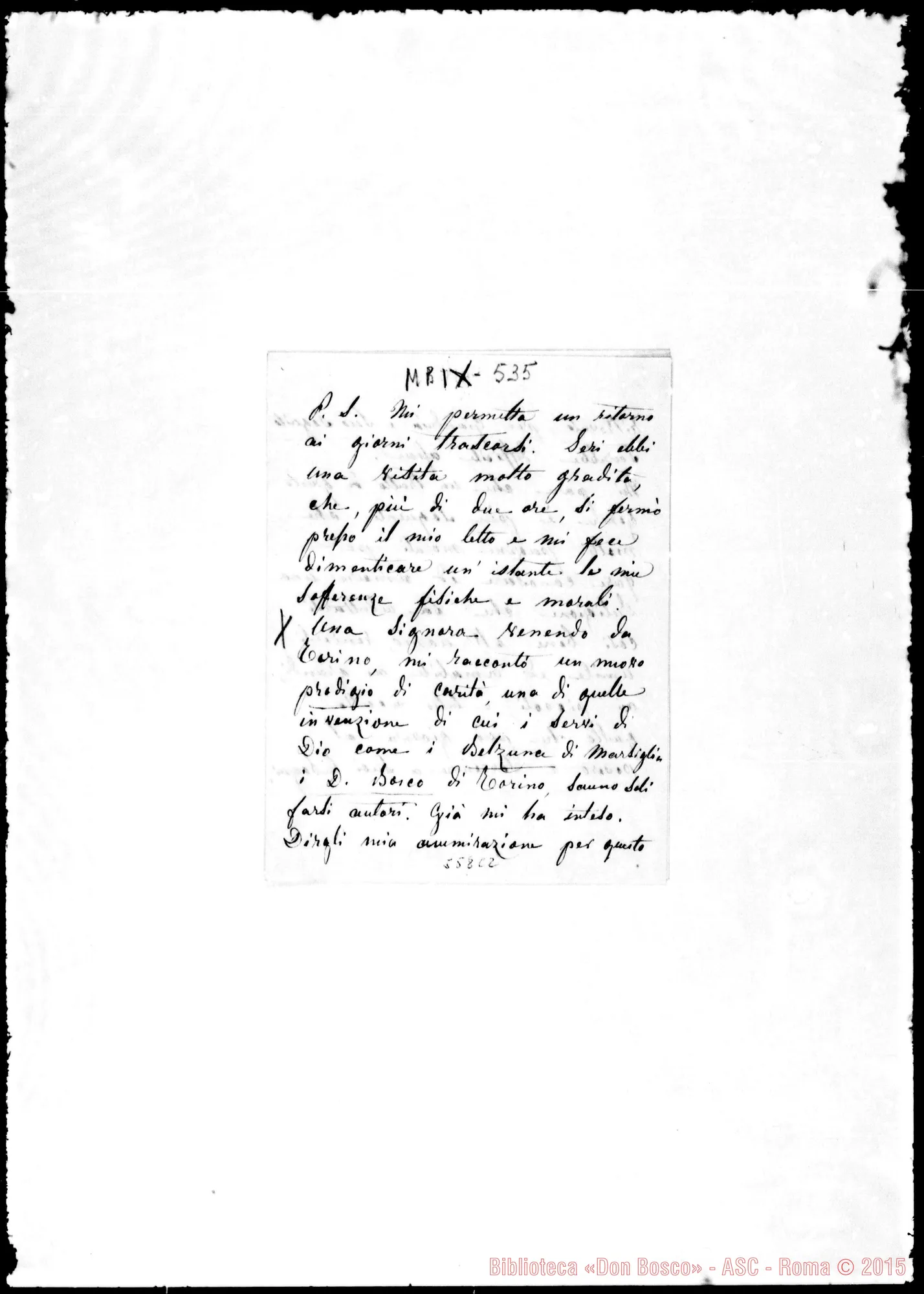 Fotogramma C 2 — Camburzano, conte E contessa: Lettere: Conte Camburzano-Oreglia