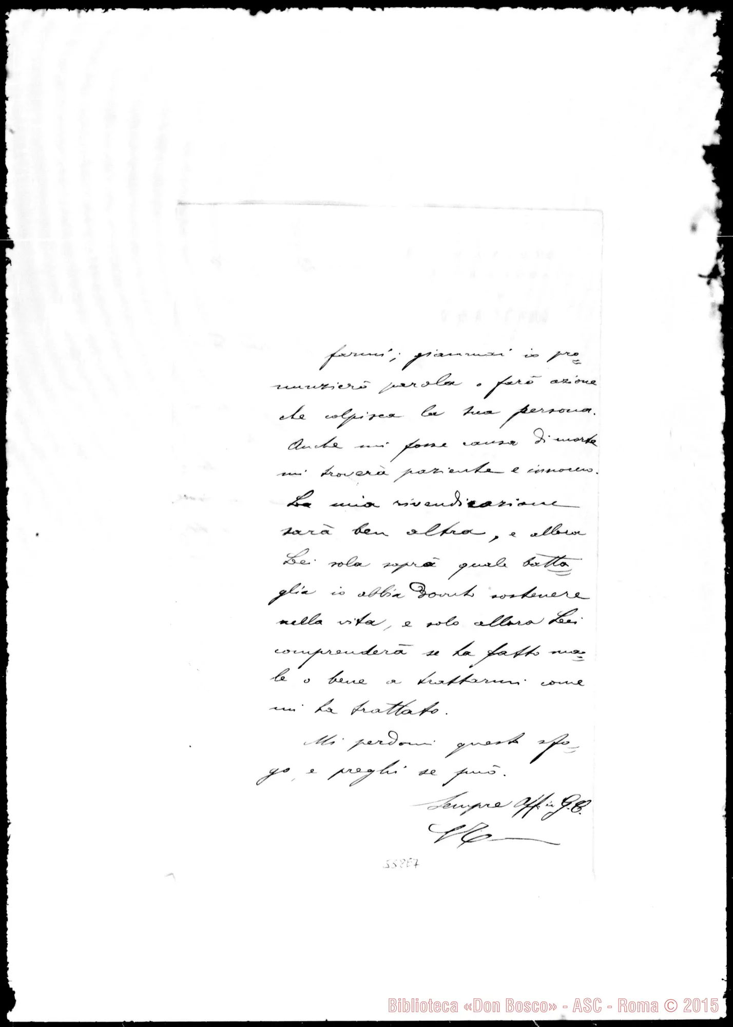 Fotogramma E 7 — Lettera di N.N. A Gentilissimo Signore