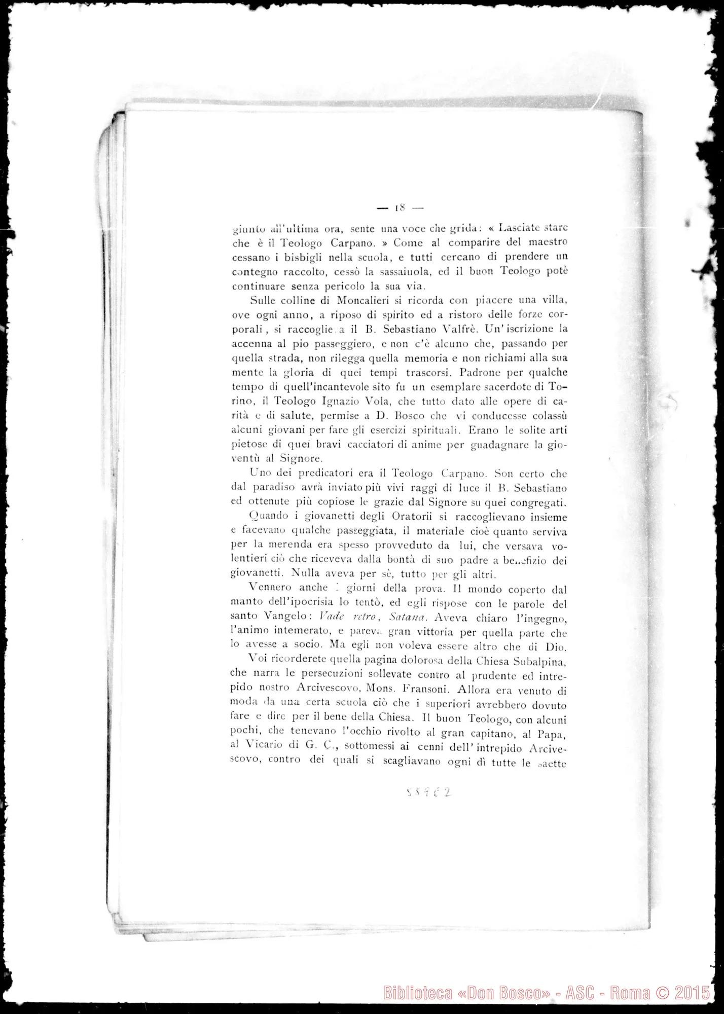 Fotogramma E 2 — Carpano Giacinto Gioachino, sac. Elogio funebre letto da D. Francesia