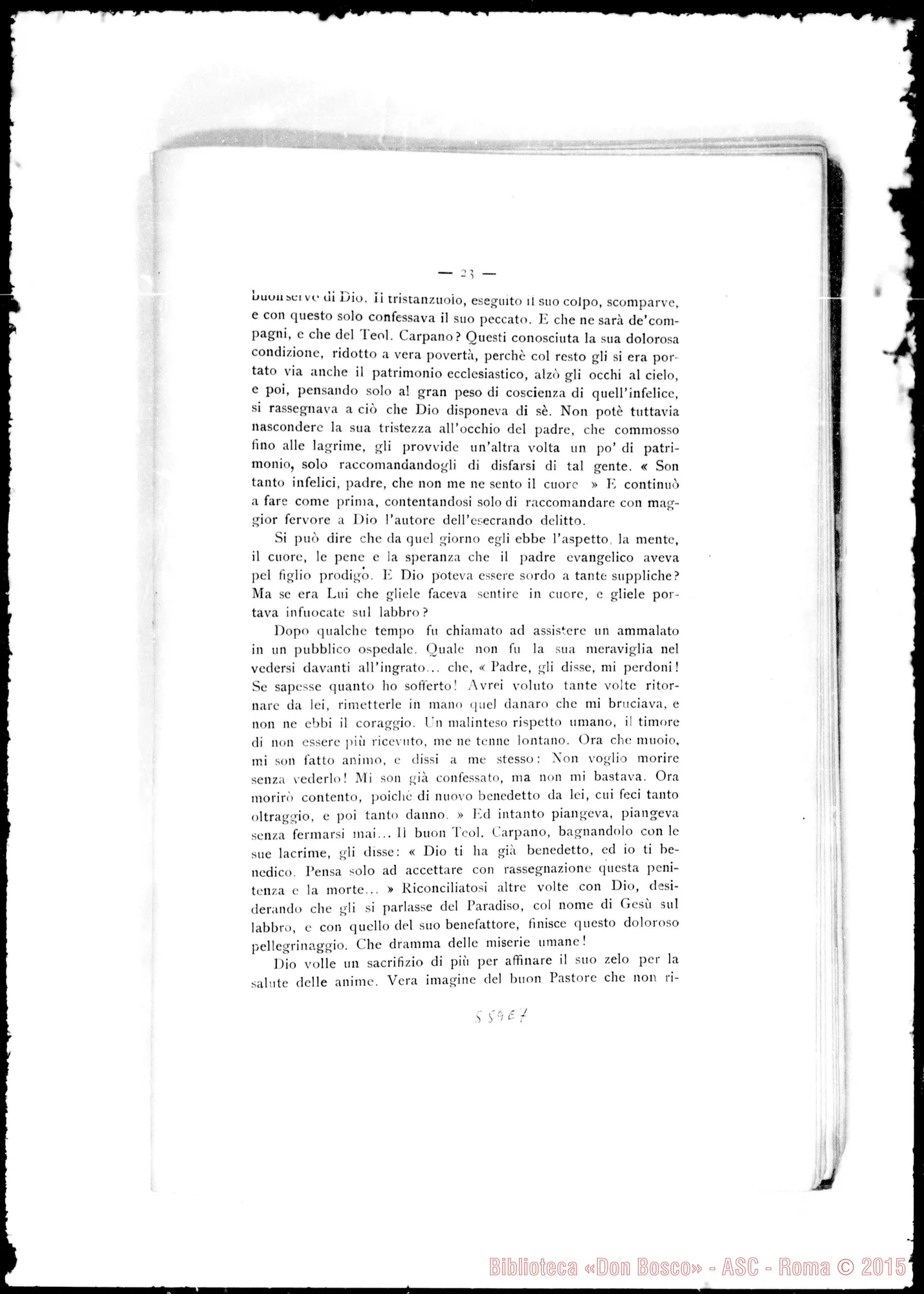 Fotogramma E 7 — Carpano Giacinto Gioachino, sac. Elogio funebre letto da D. Francesia