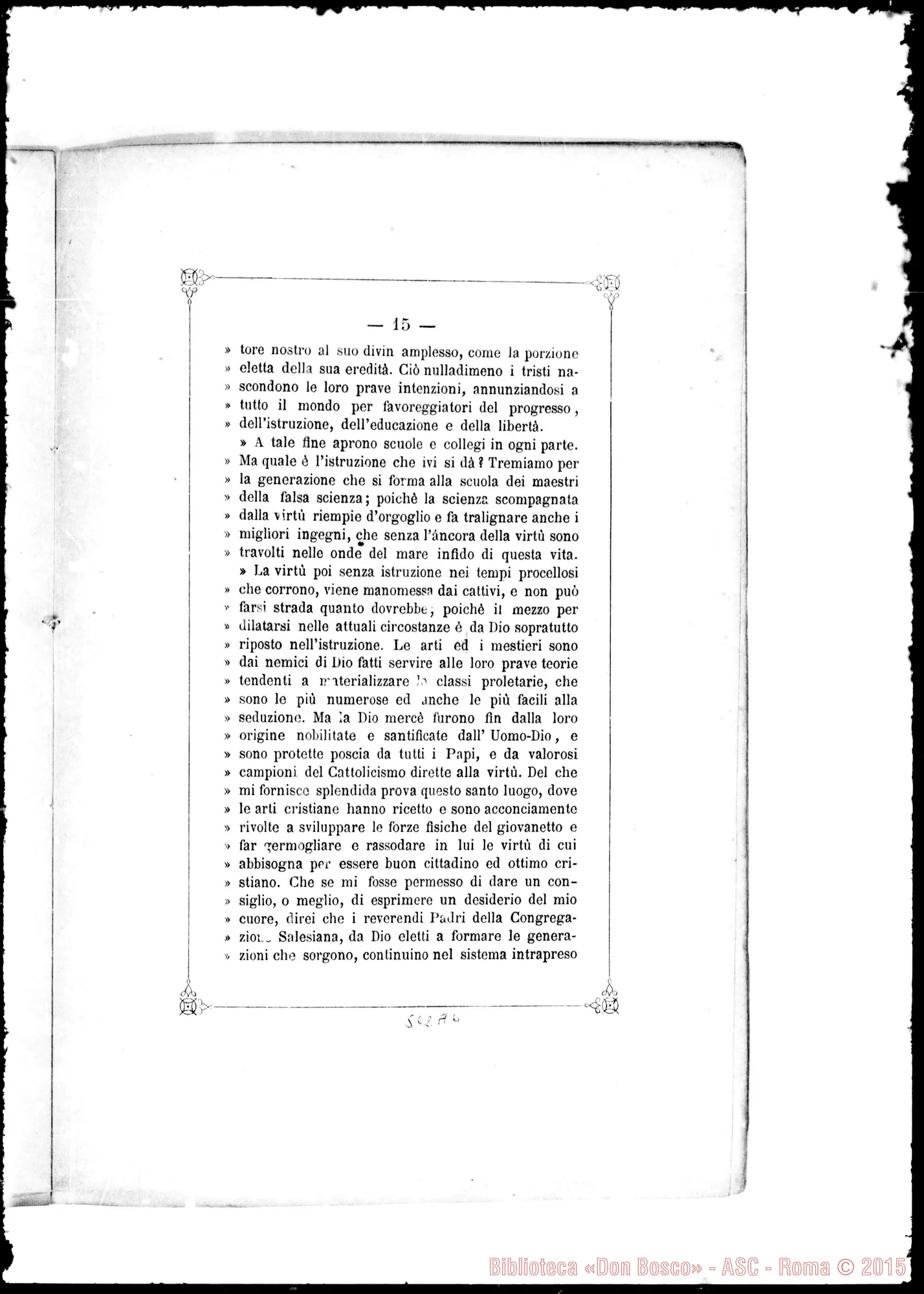 Fotogramma A 6 — Pensieri di D. Pietro Ceccarelli