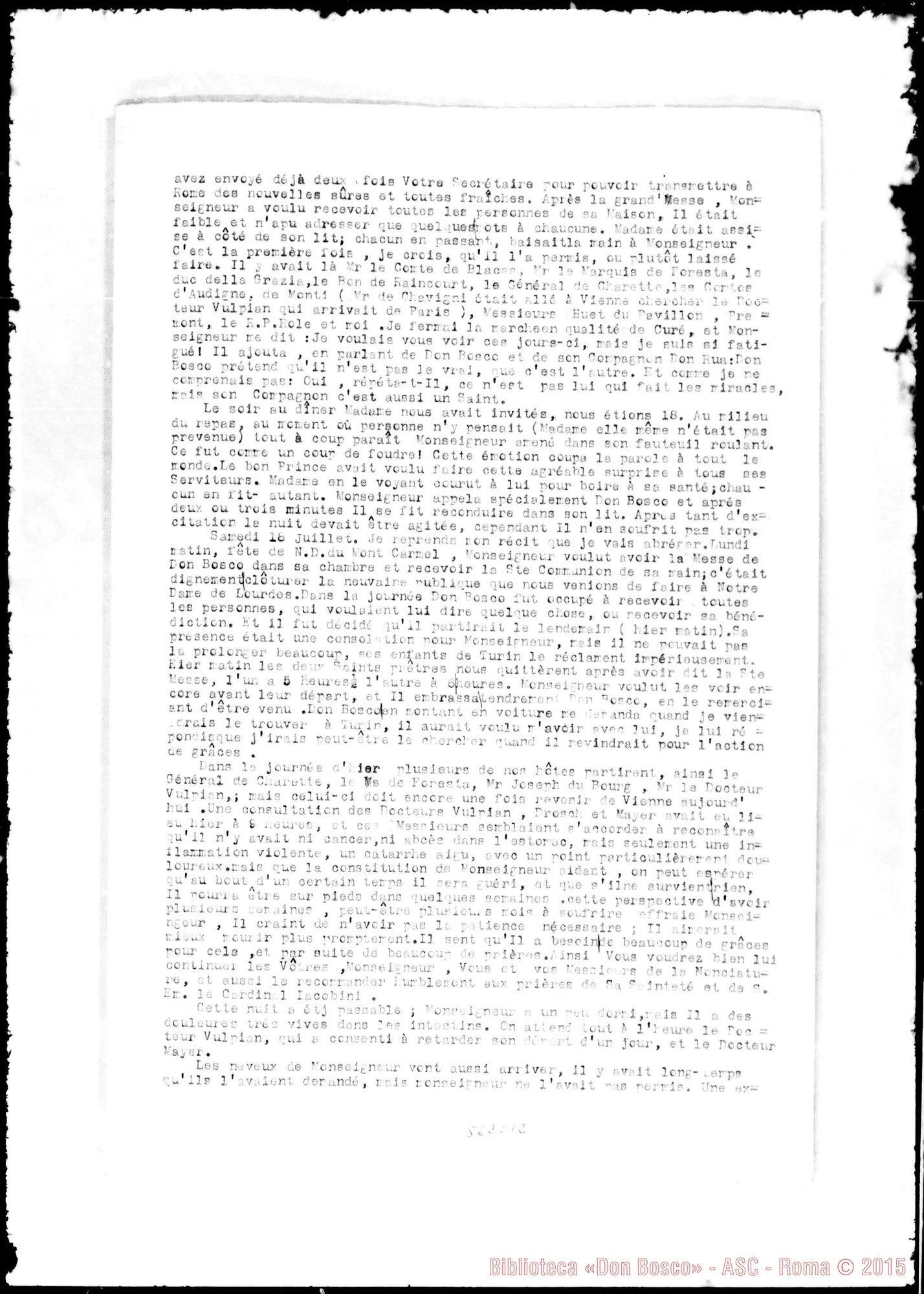 Fotogramma C 12 — Relazione dell’abate Curè, capellano del conte