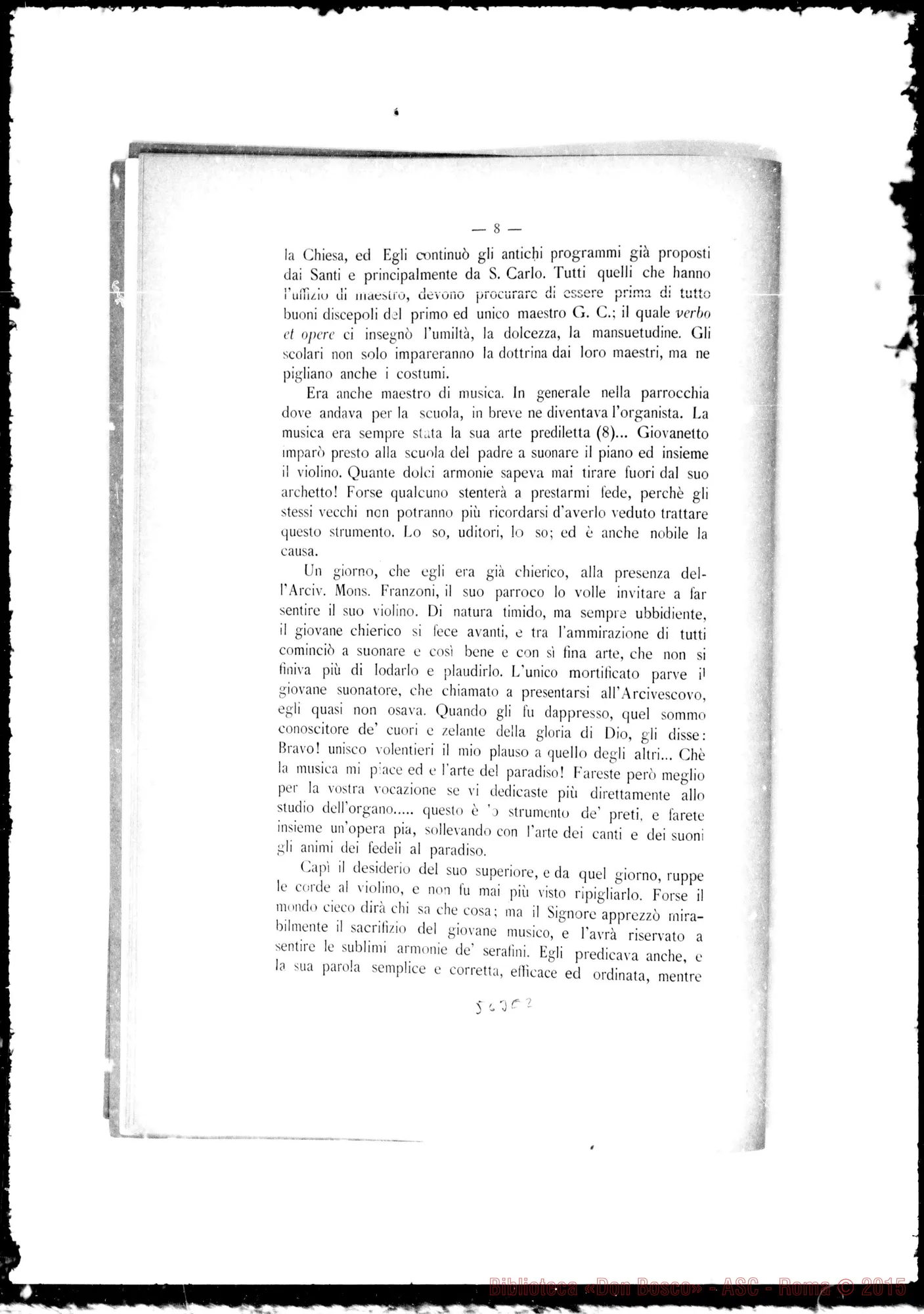 Fotogramma E 2 — Elogio Funebre. Don Francesia