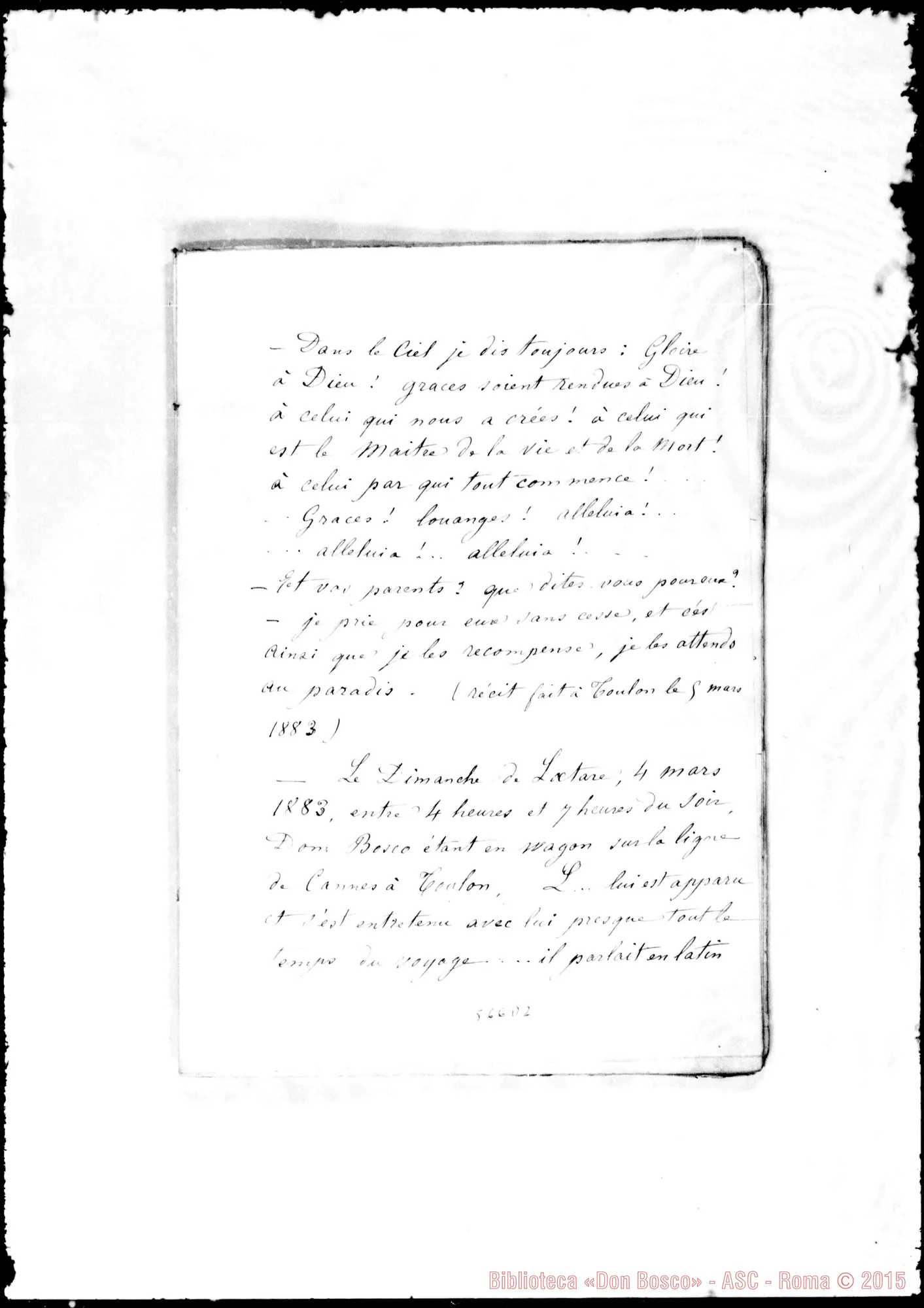 Fotogramma D 2 — Récits de Dom Bosco de 1881 à 1885