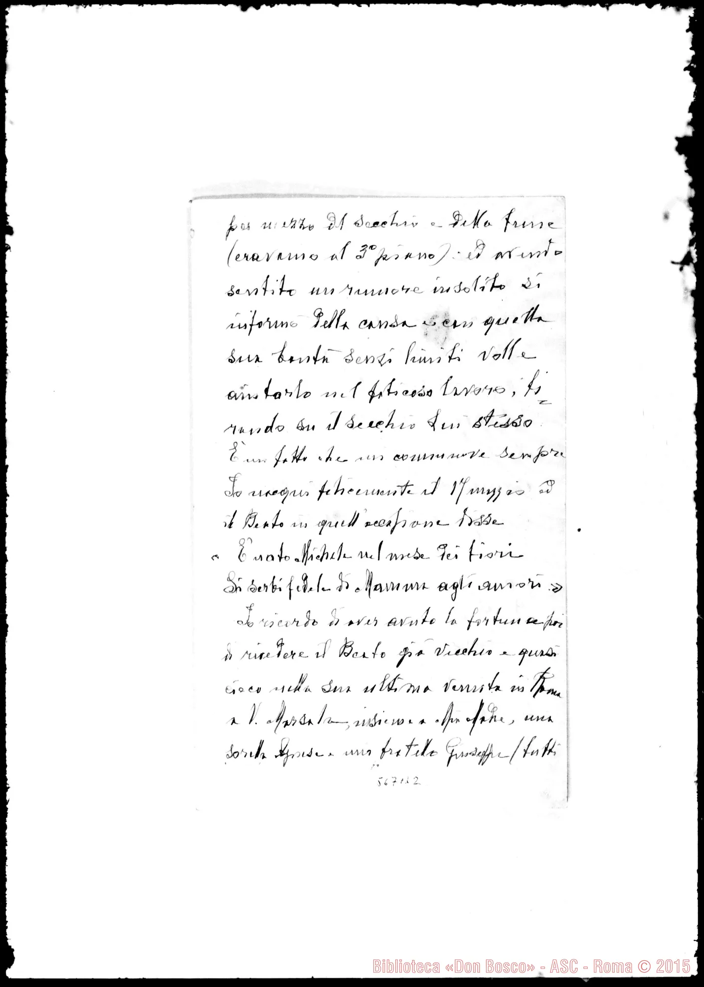 Fotogramma B 2 — Colonna Michele. Lettera: Colonna-D. Rinaldi