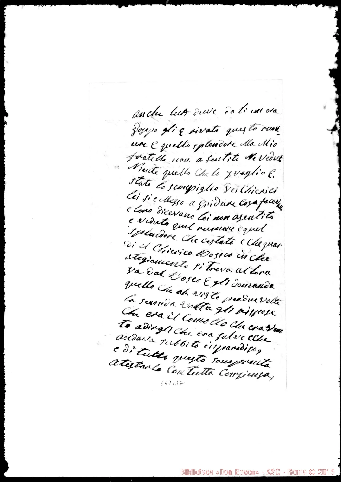 Fotogramma B 7 — Relazione: Genoveffa Fiorito1, sorella di D. Giuseppe Fiorito