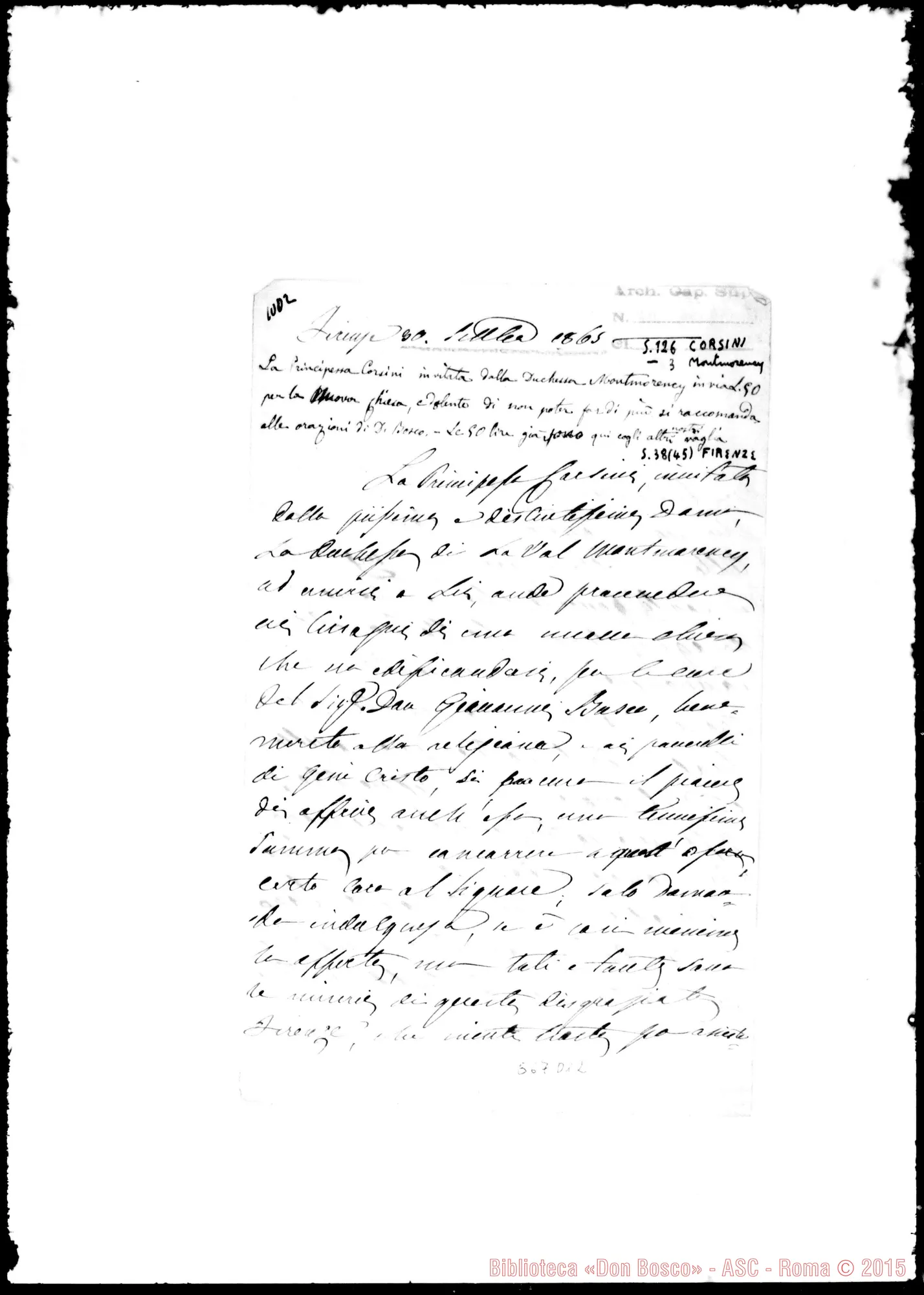 Fotogramma D 12 — Corsini Eleonora, principessa. «La principessa Corsini, invitata…»