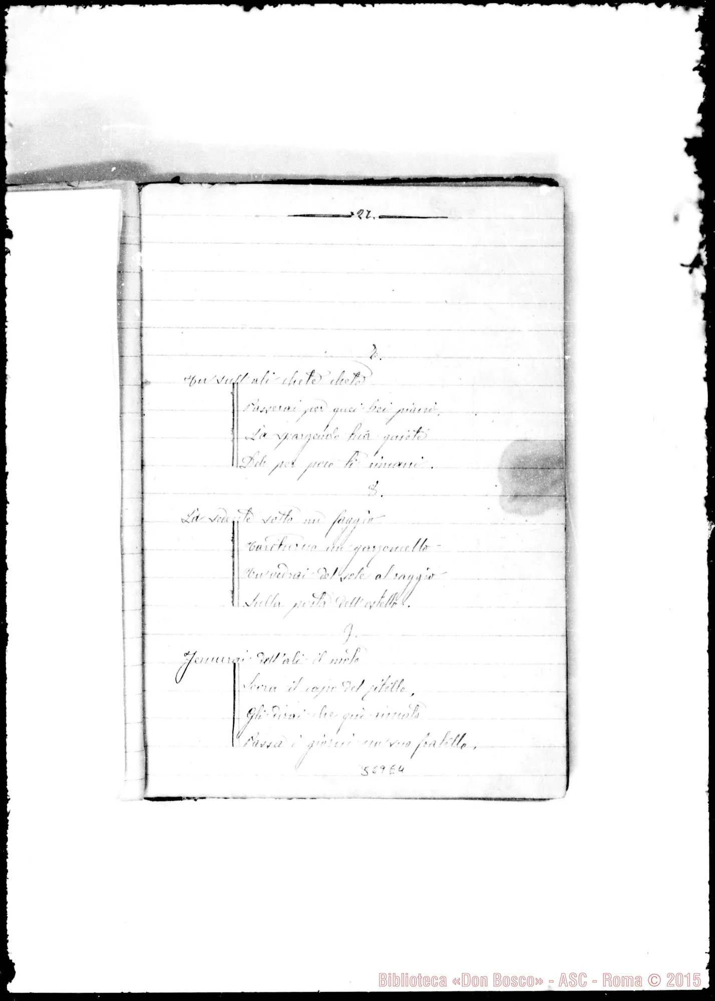 Fotogramma E 4 — Daniele Antonio: «Sentimenti della mia gioventù». Poesie