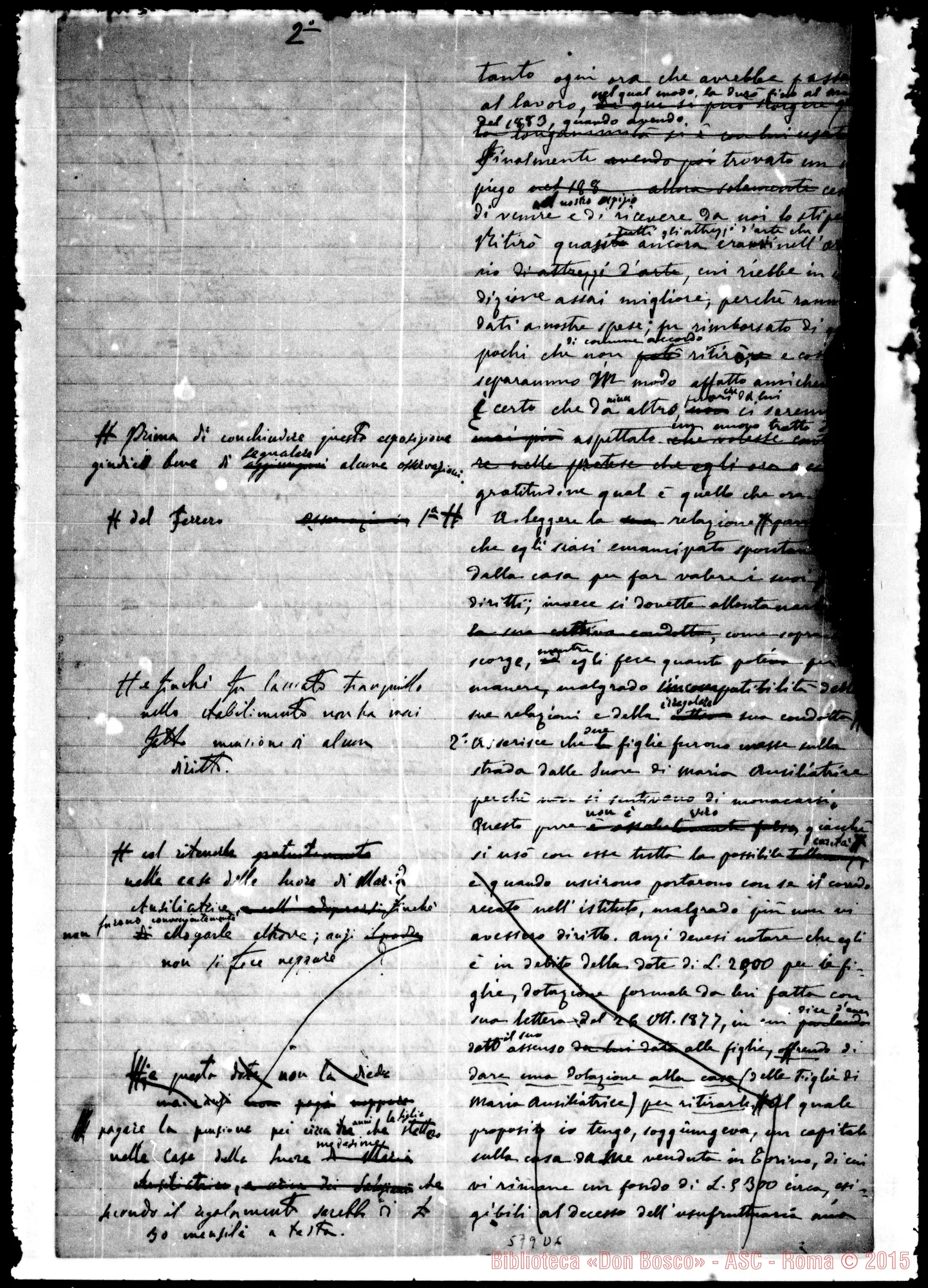 Fotogramma D 6 — Minuta di supplica A Eminenza Rev.ma
