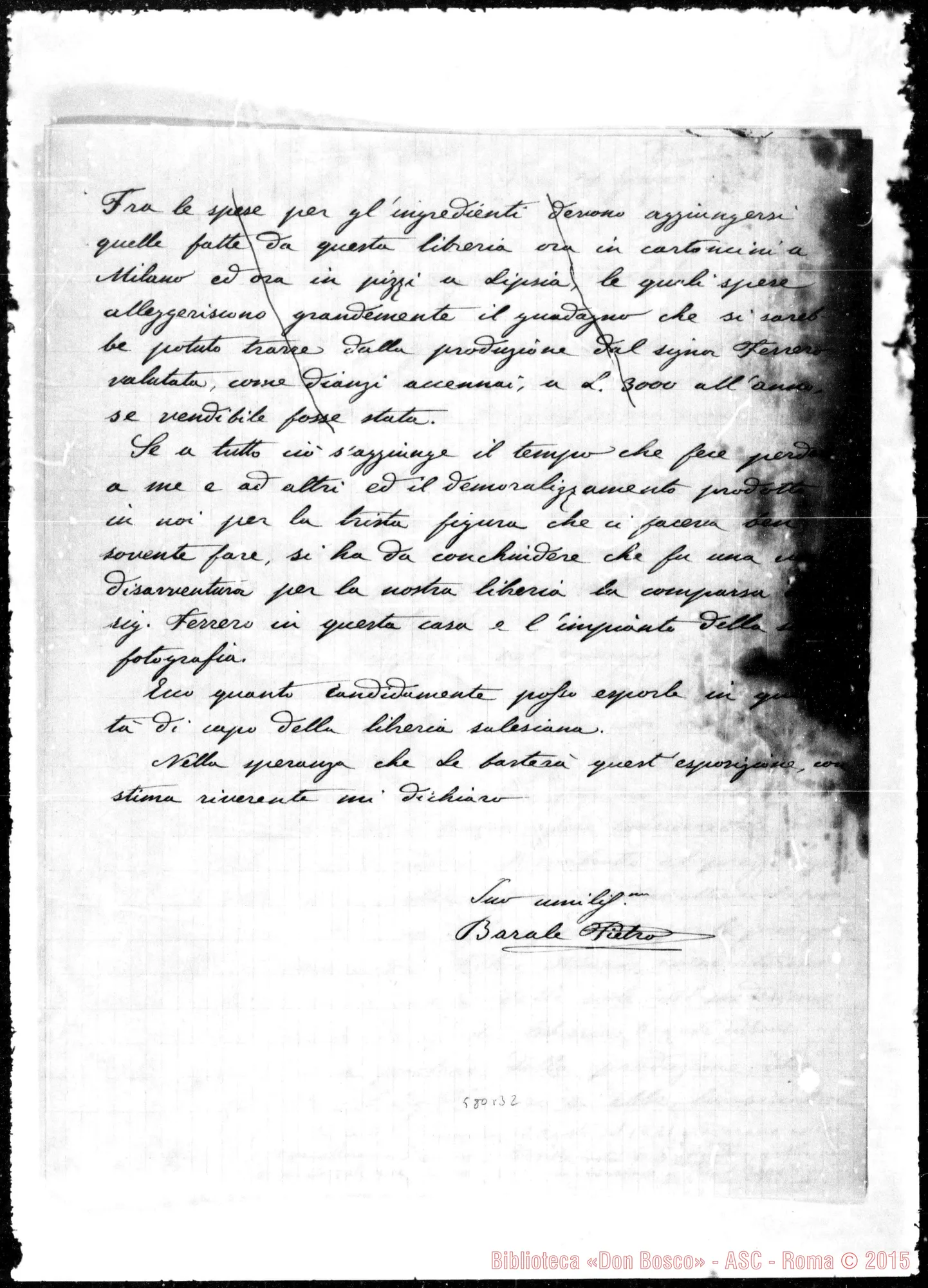 Fotogramma B 2 — Lettera: Barale-Rua