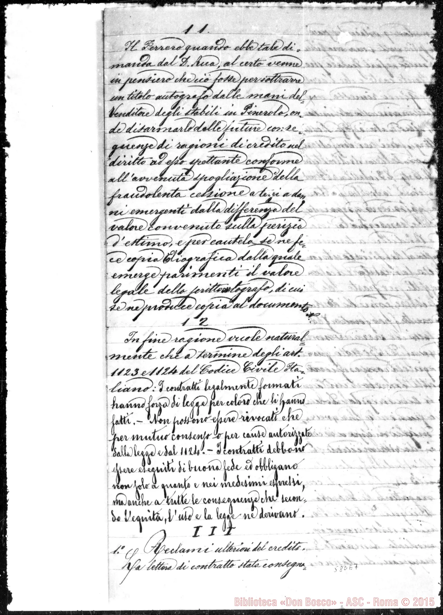 Fotogramma E 7 — Esposizione dei fatti