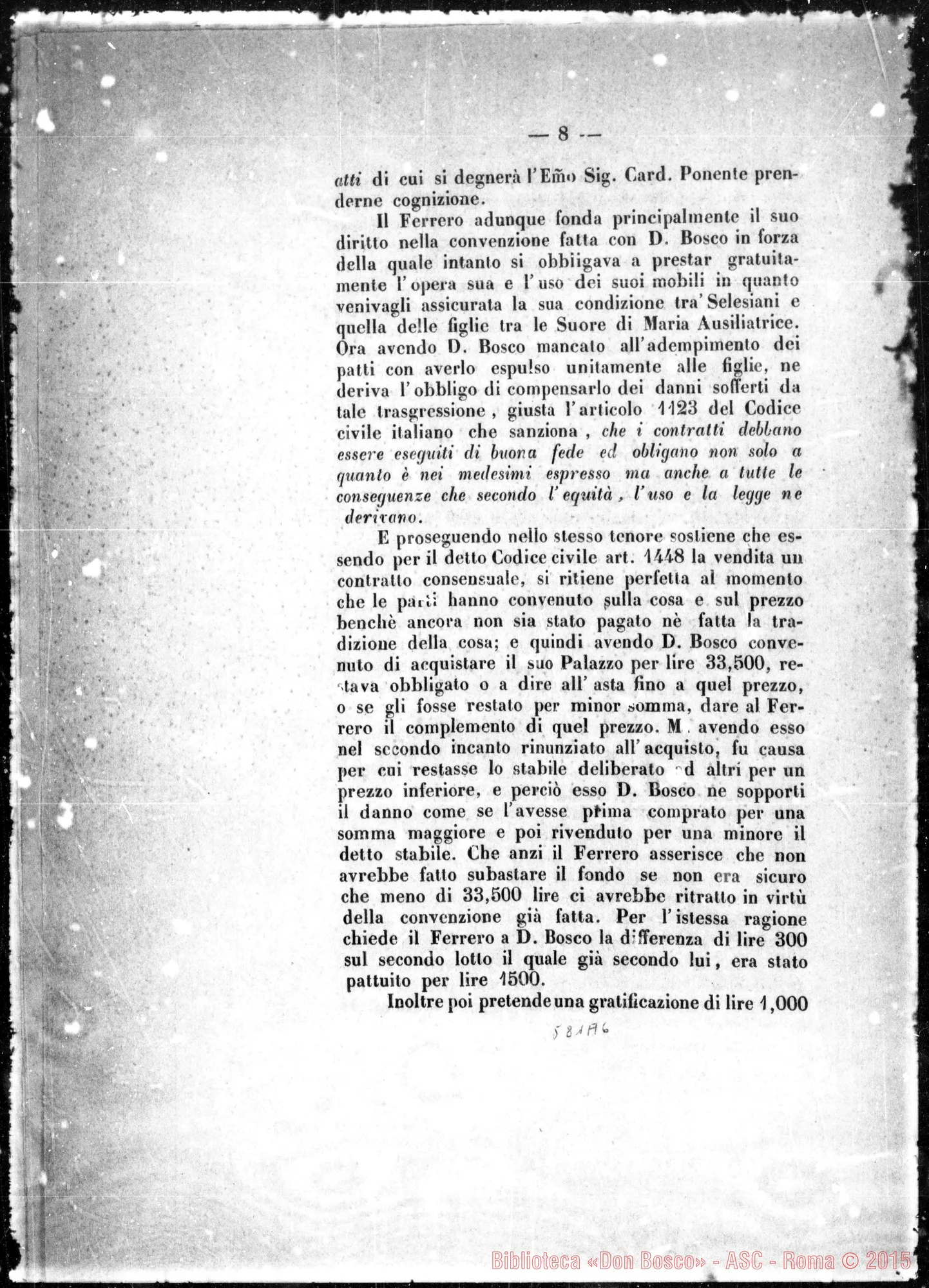 Fotogramma A 6 — Sacra Congregazione dei VV. E RR.