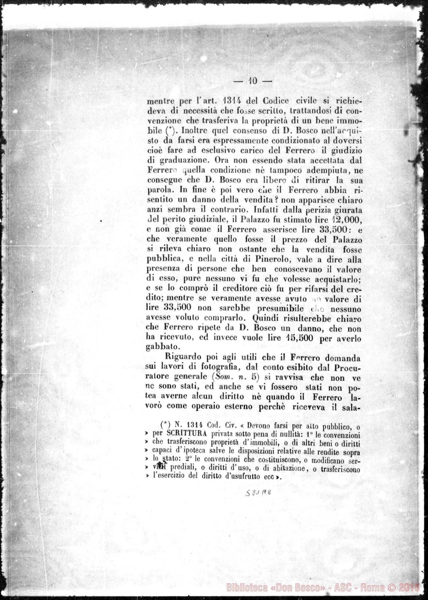 Fotogramma A 8 — Sacra Congregazione dei VV. E RR.