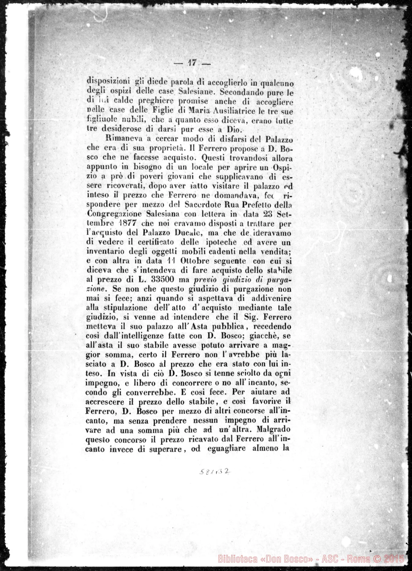 Fotogramma B 2 — Sacra Congregazione dei VV. E RR.
