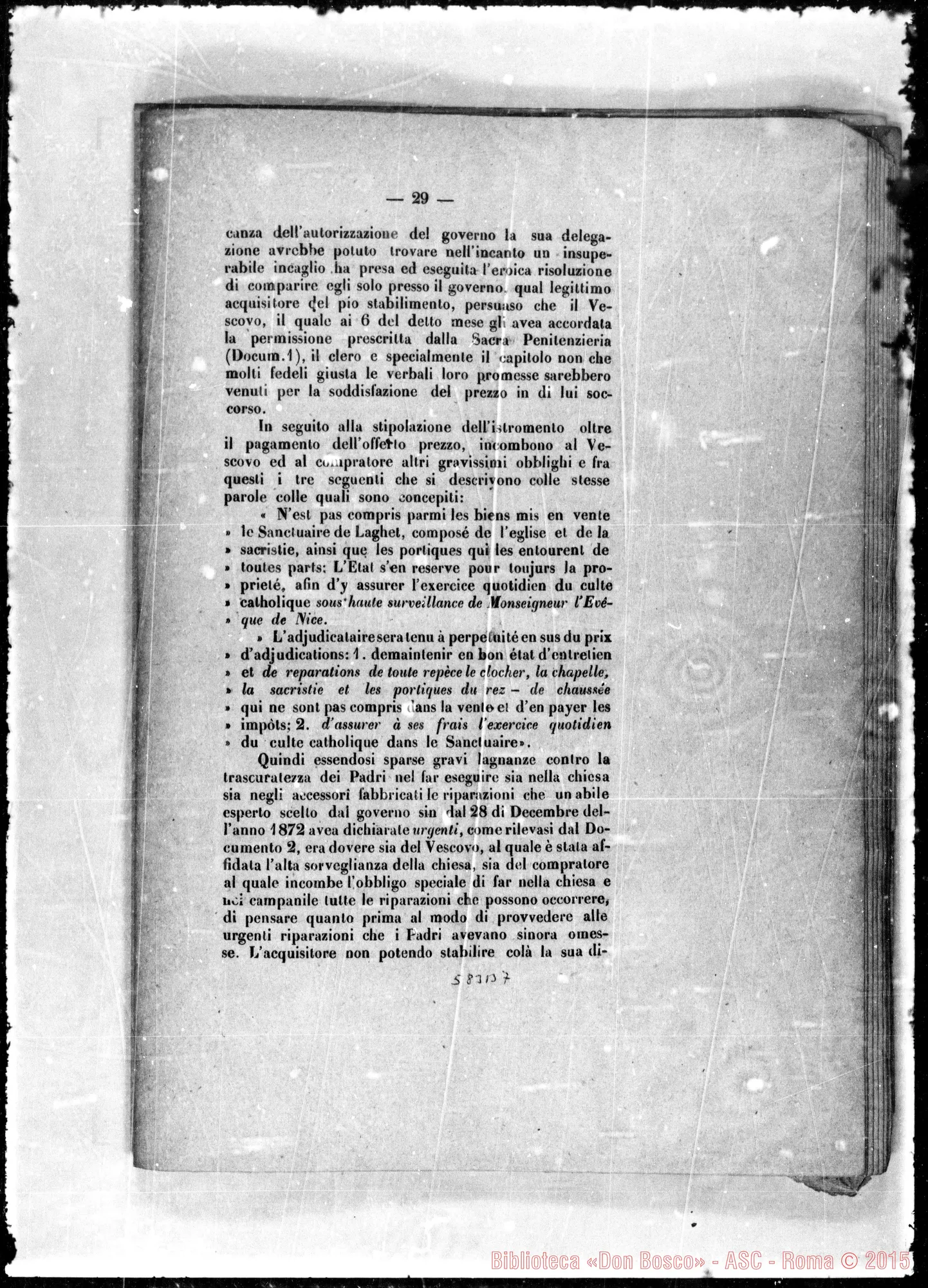 Fotogramma B 7 — Ferrieri Innocenzo, card.: S.C.VV. E RR.: «Sulle Alpi marittime…»