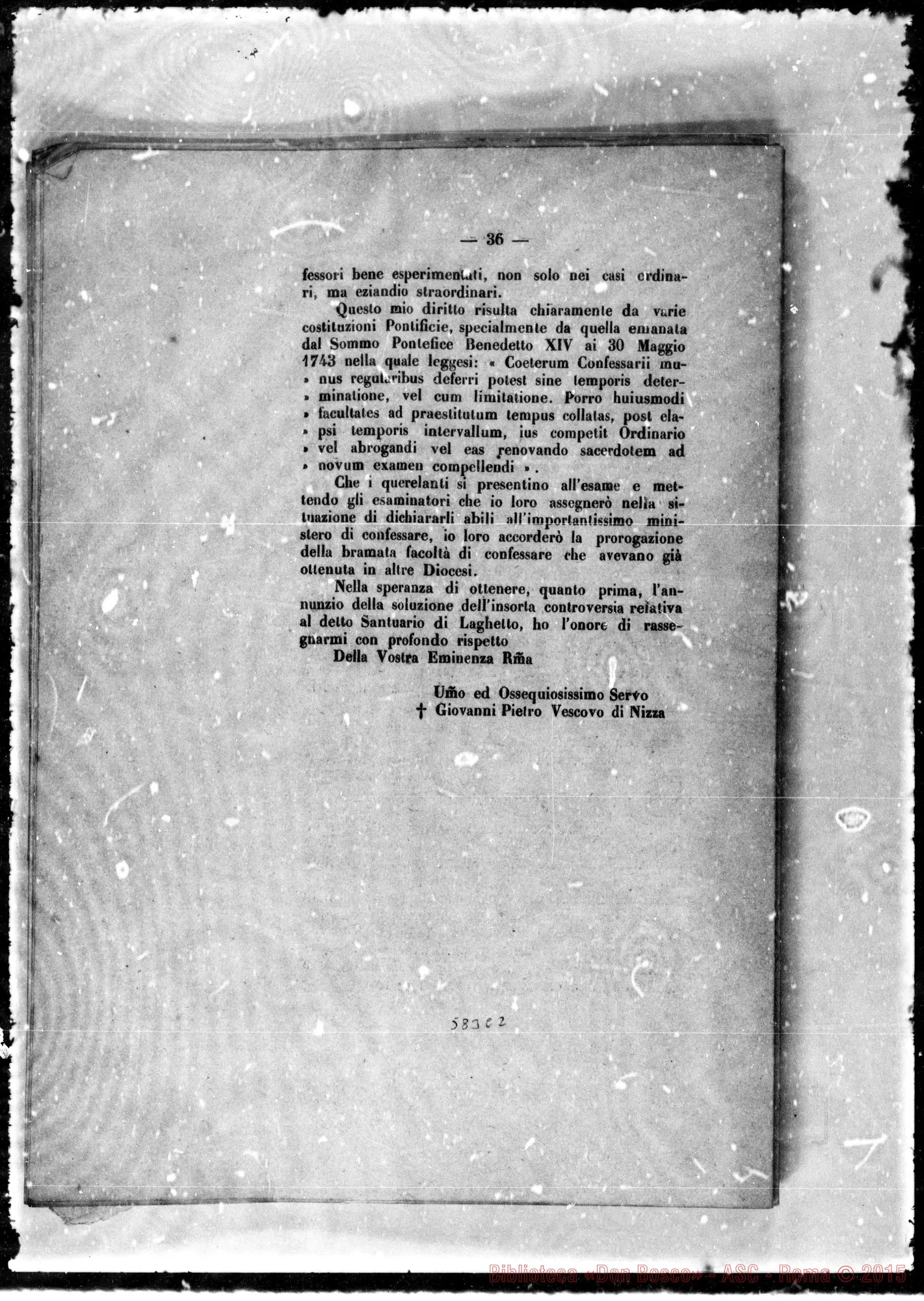 Fotogramma C 2 — Ferrieri Innocenzo, card.: S.C.VV. E RR.: «Sulle Alpi marittime…»